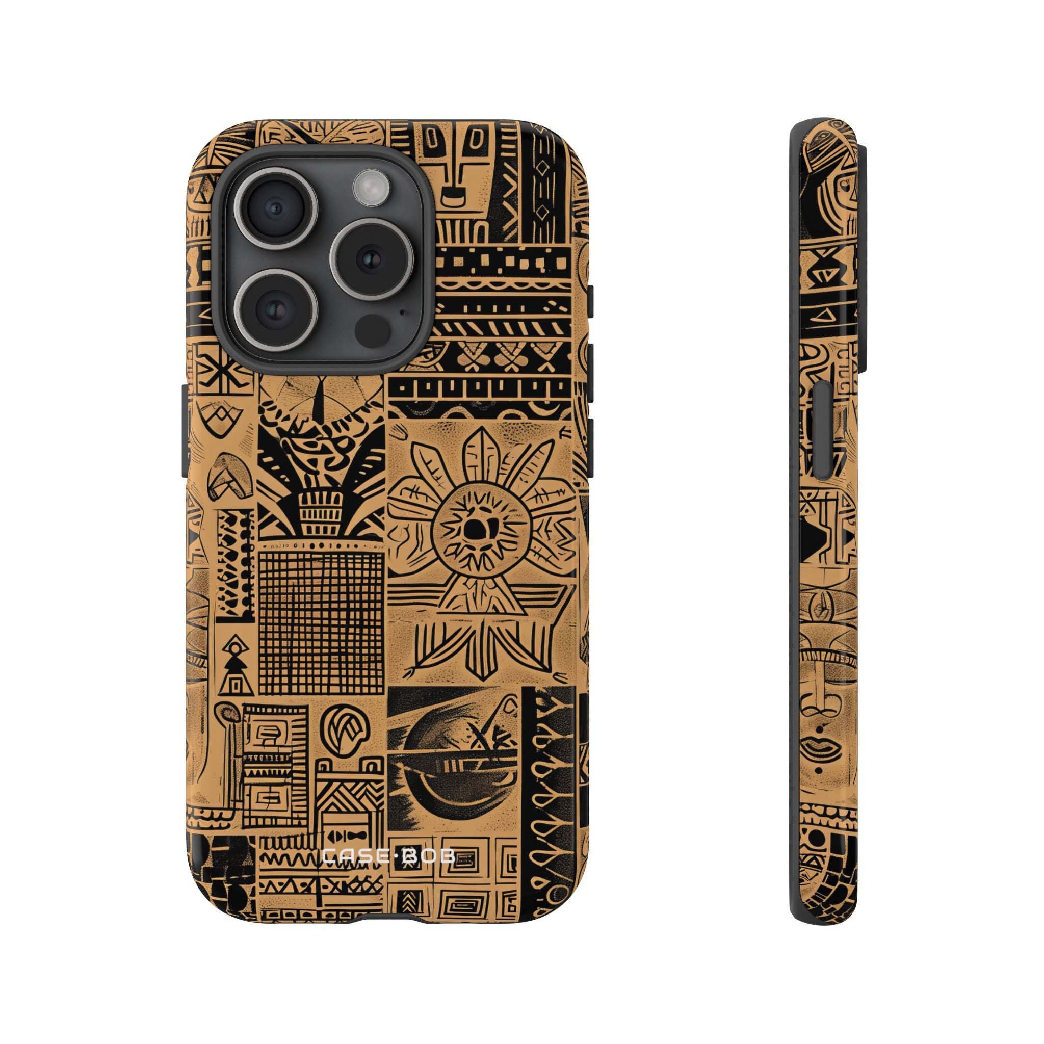 Tribal Faces iPhone 15 Pro Case - Tough