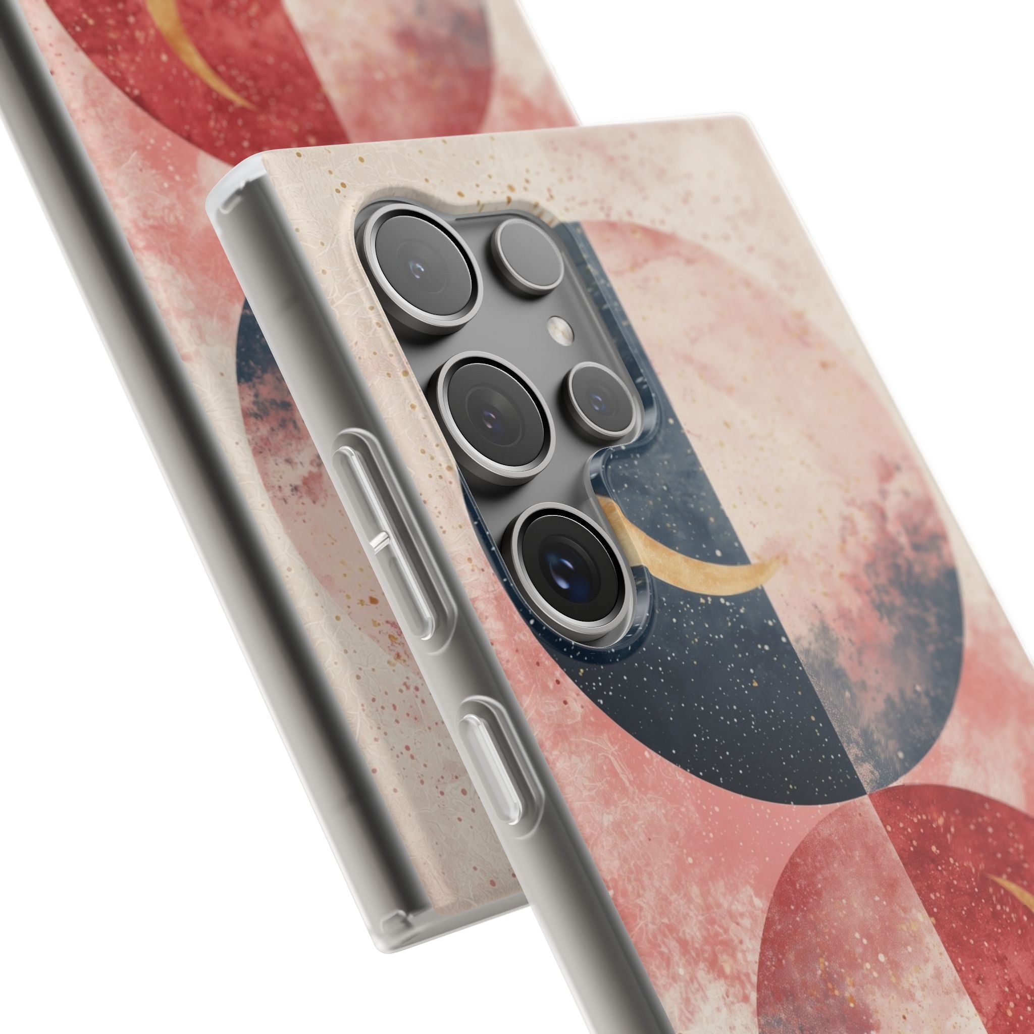 Golden Crescent Circles Samsung S24 Ultra Case - Soft