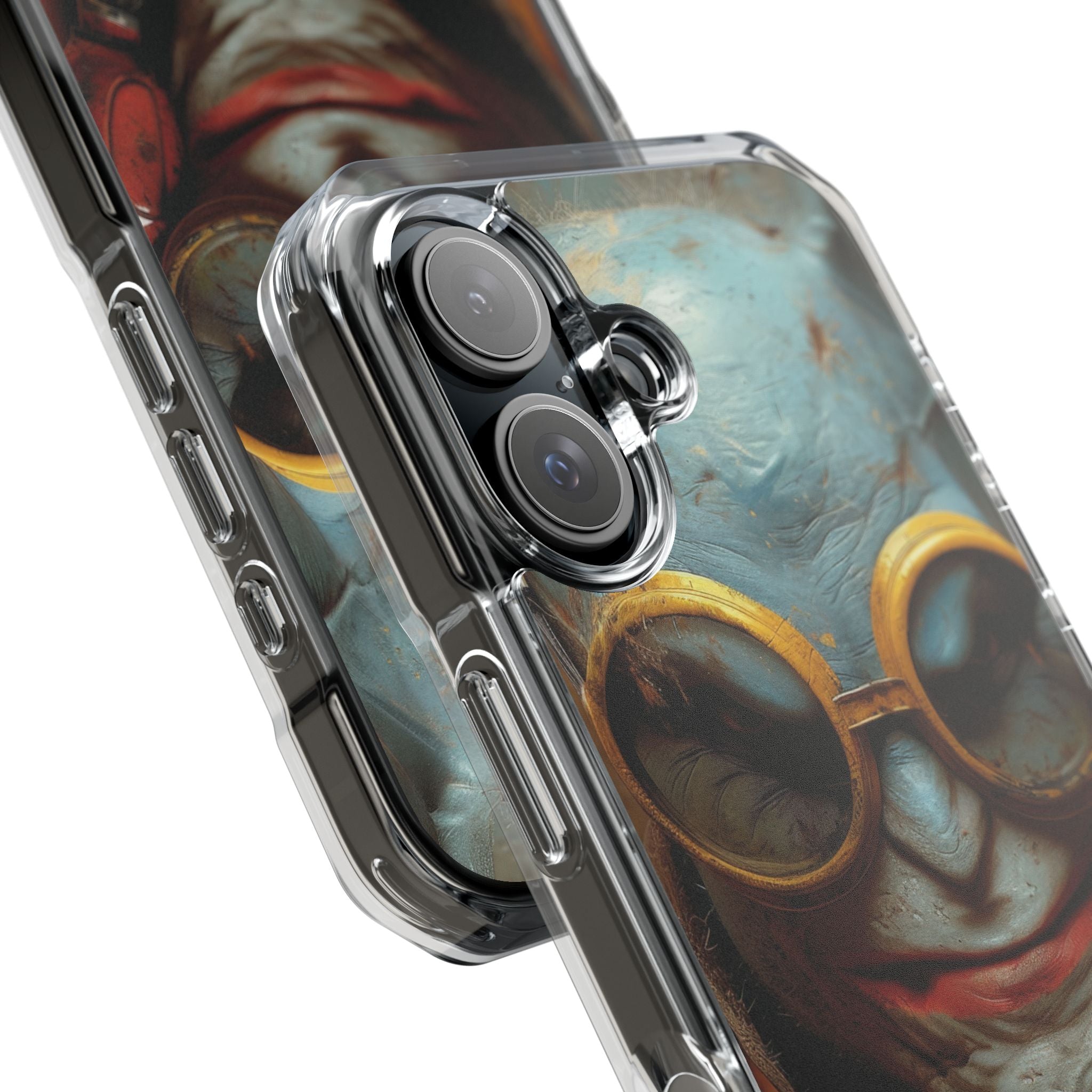 Steampunk Masked Adventurer iPhone 16 - Impact Clear+