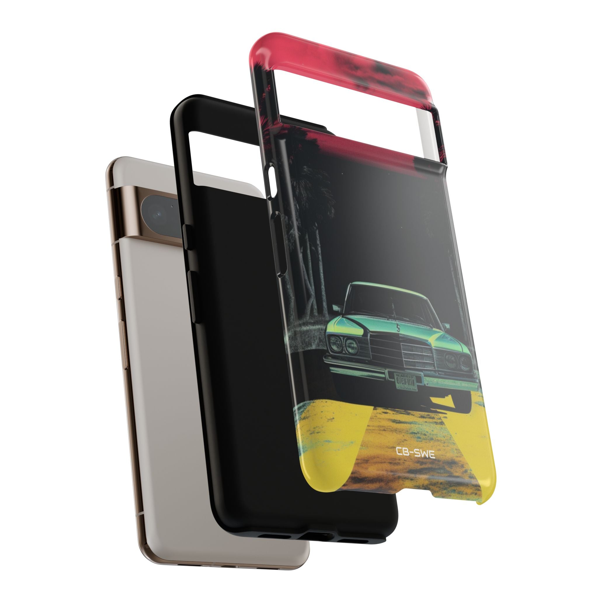 Retro Futuristic Nightscape - Google Pixel Case