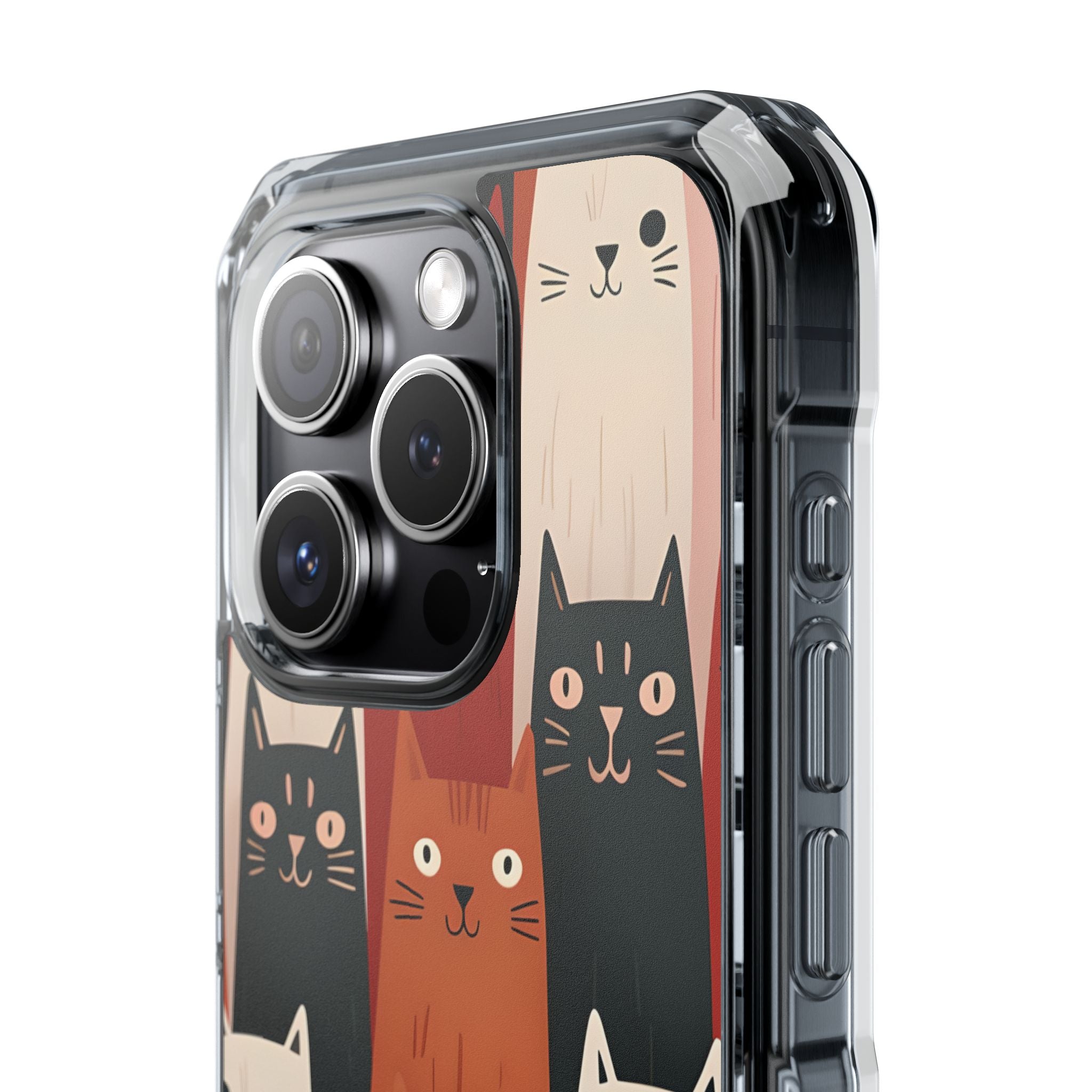 Elongated Cats Black iPhone 15 Pro Case - Impact