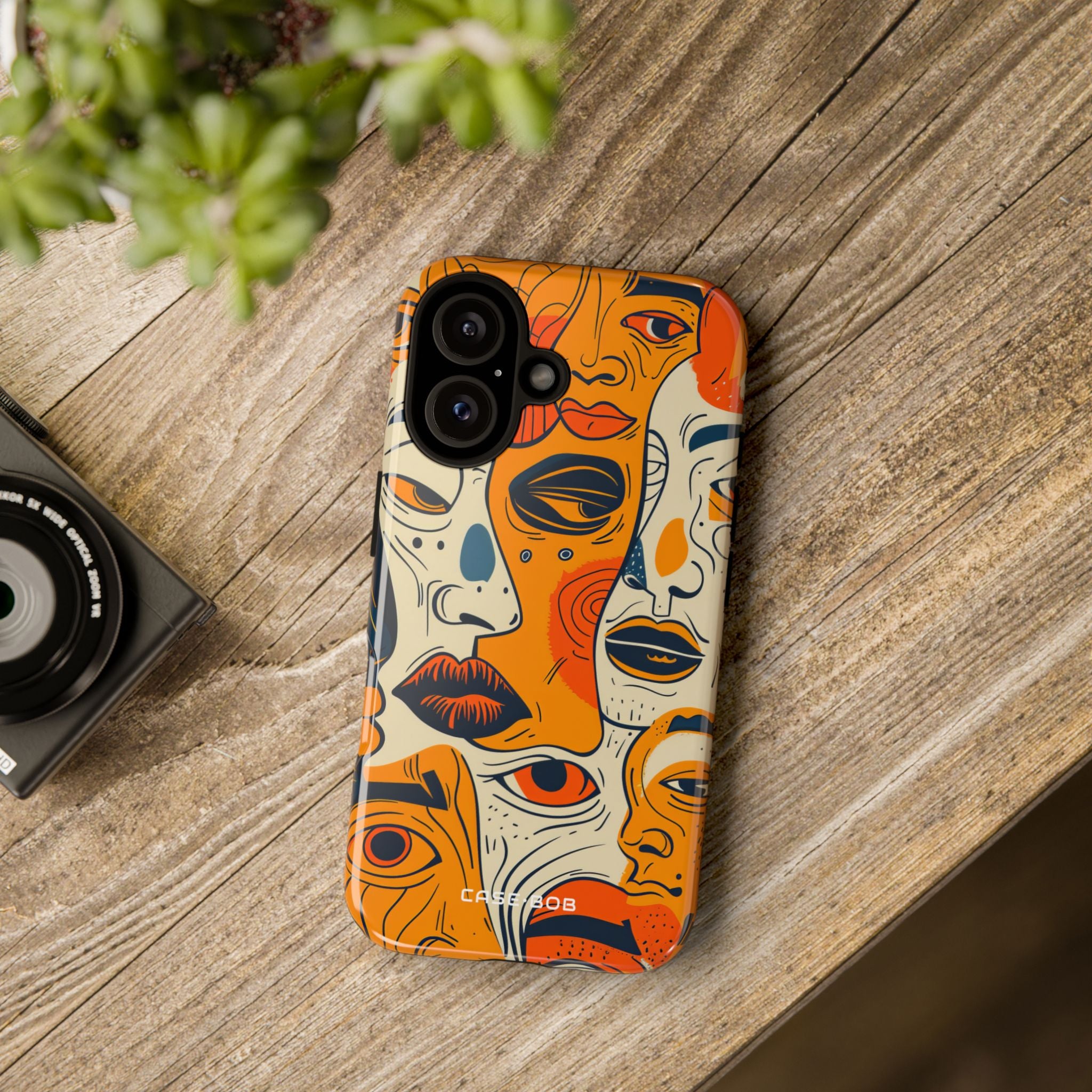 Tangled Faces Sunset iPhone 16 Pro Case - Tough