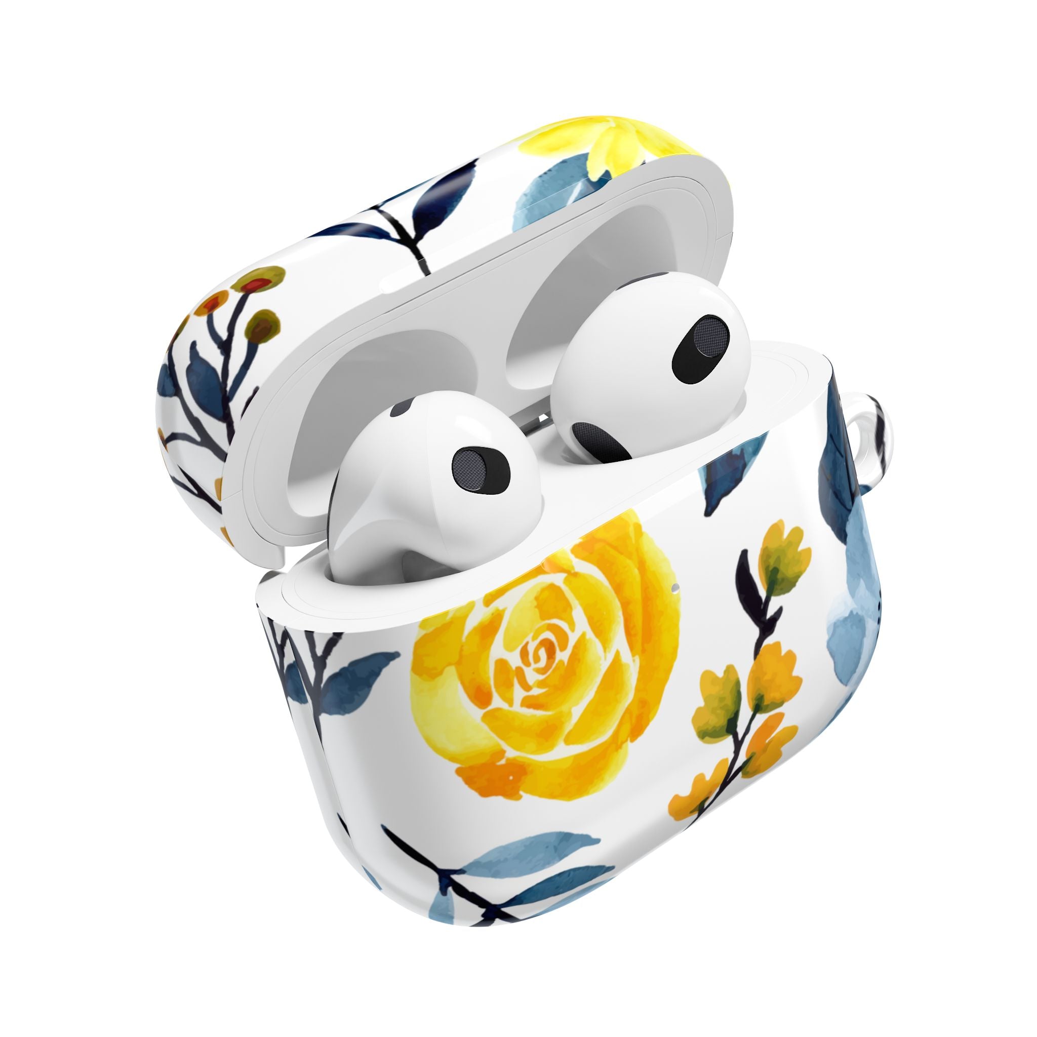 Yellow Blue Blossoms - AirPods Case