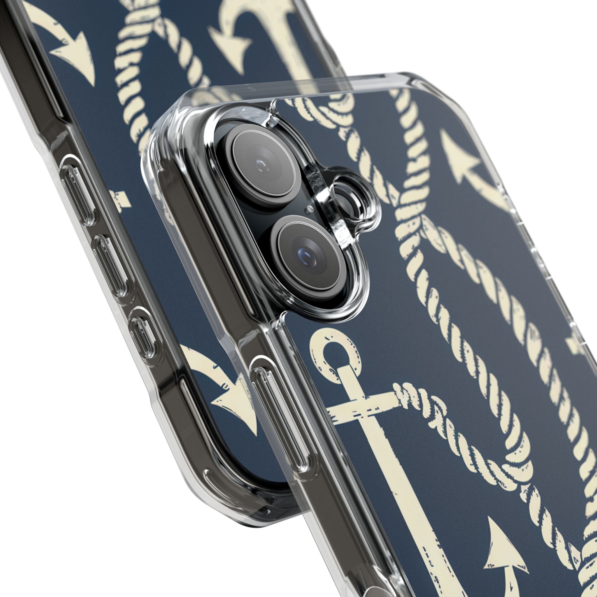 Nautical Anchors Rope iPhone 16 - Impact Clear+