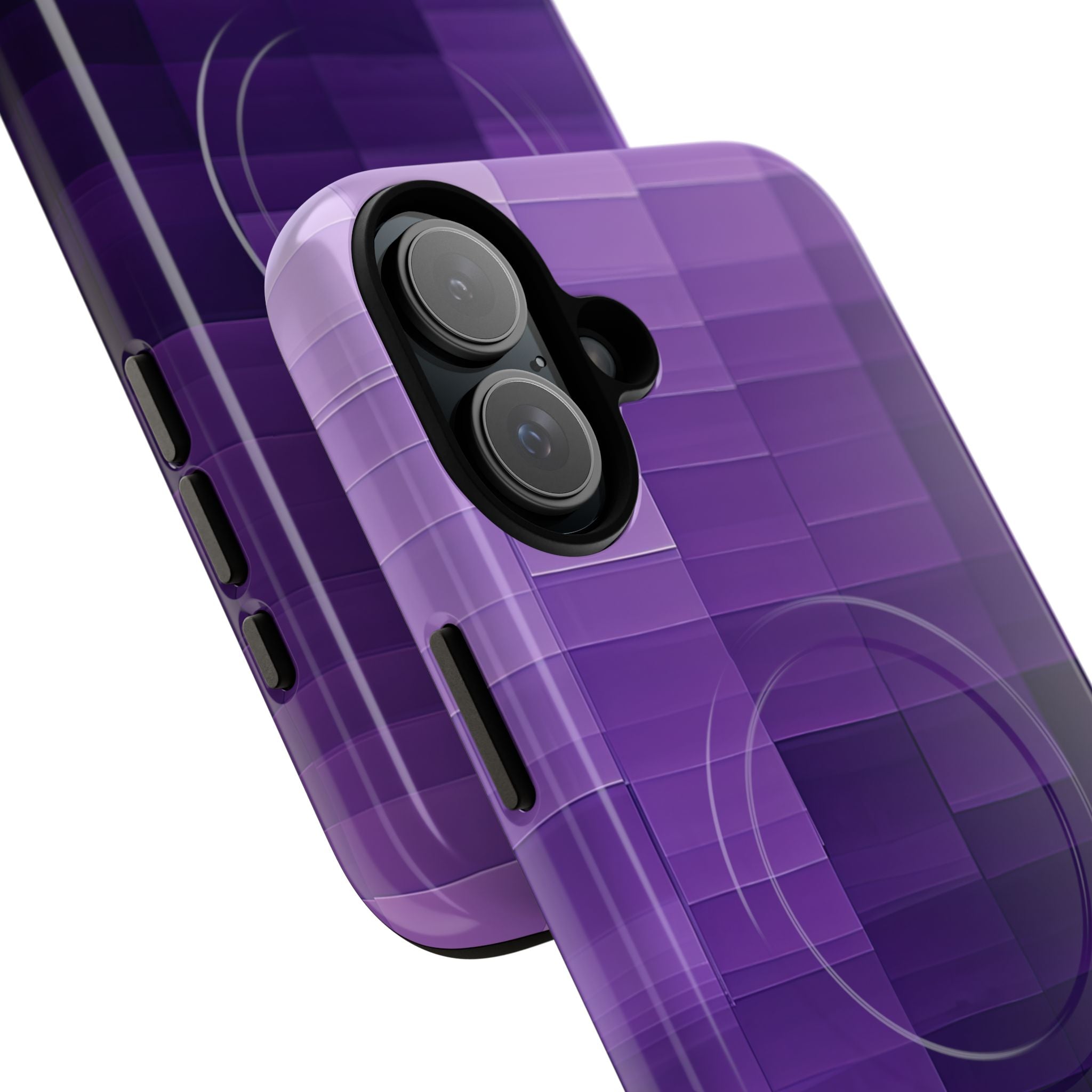 Purple Horizon Grid iPhone 16 - Tough+