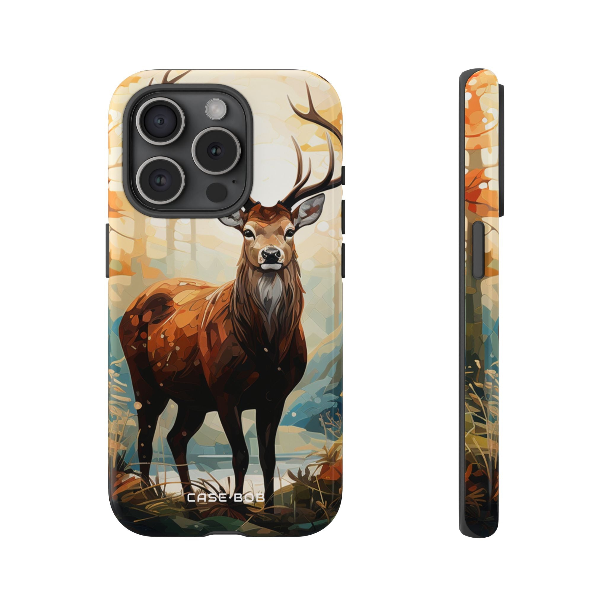 Glowing Stag iPhone 15 Pro Case - Tough