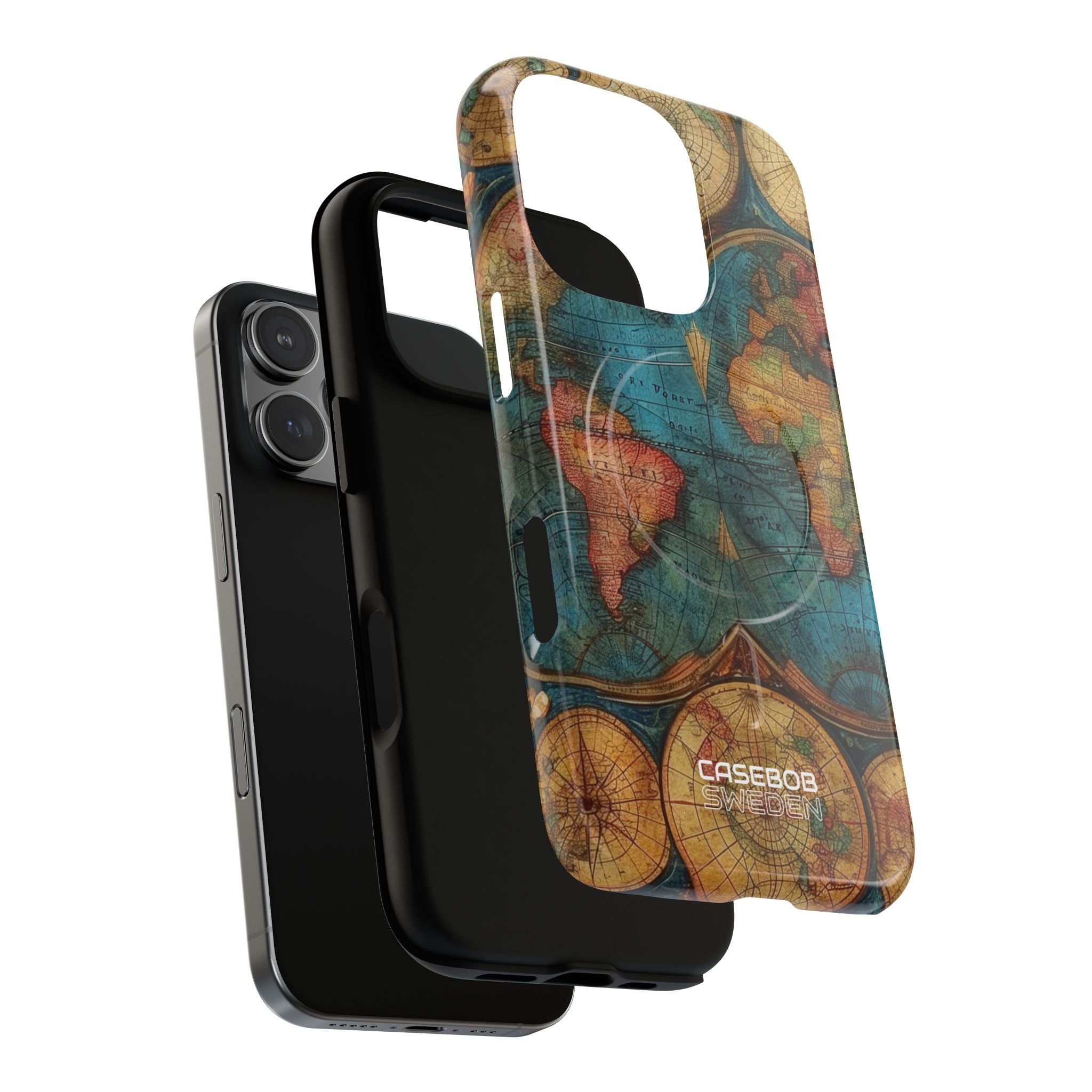 Vintage World Map iPhone 16 - Tough+