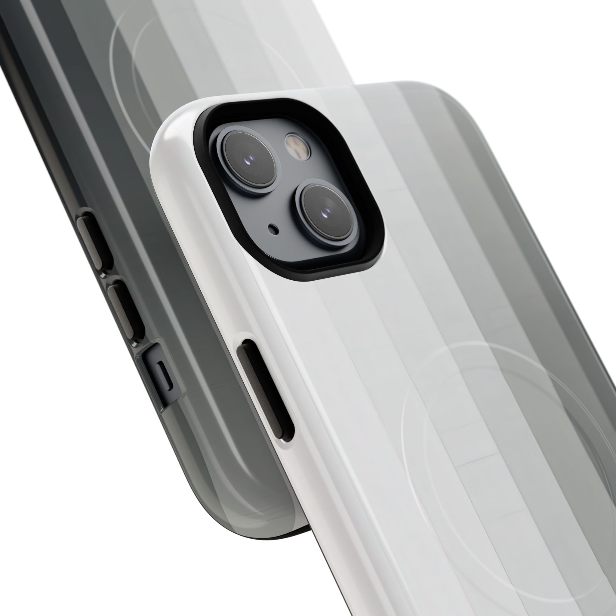 Silver Gradient Stripes iPhone 14 - Tough+