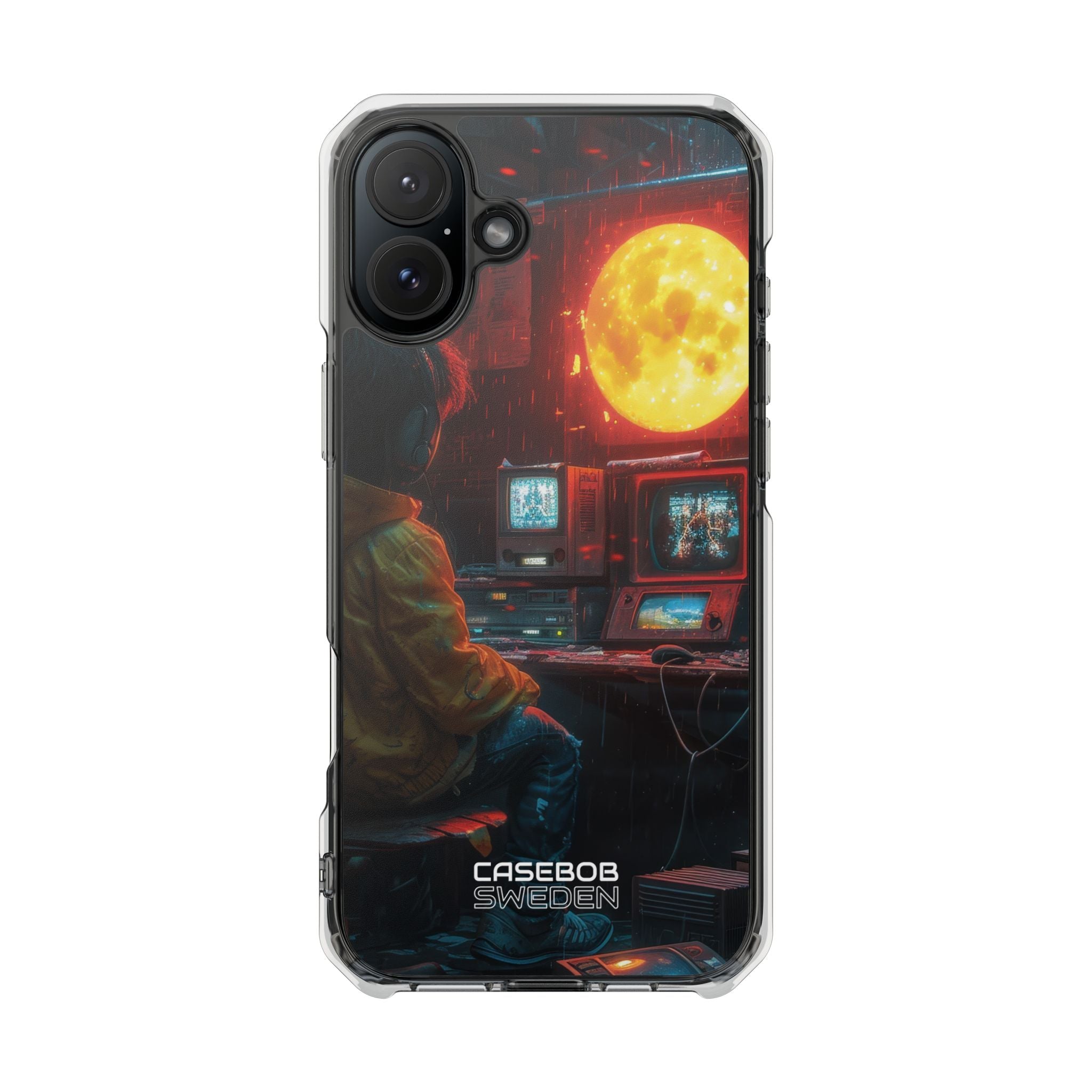 Cyberpunk Rain Room iPhone 16 - Impact Clear+