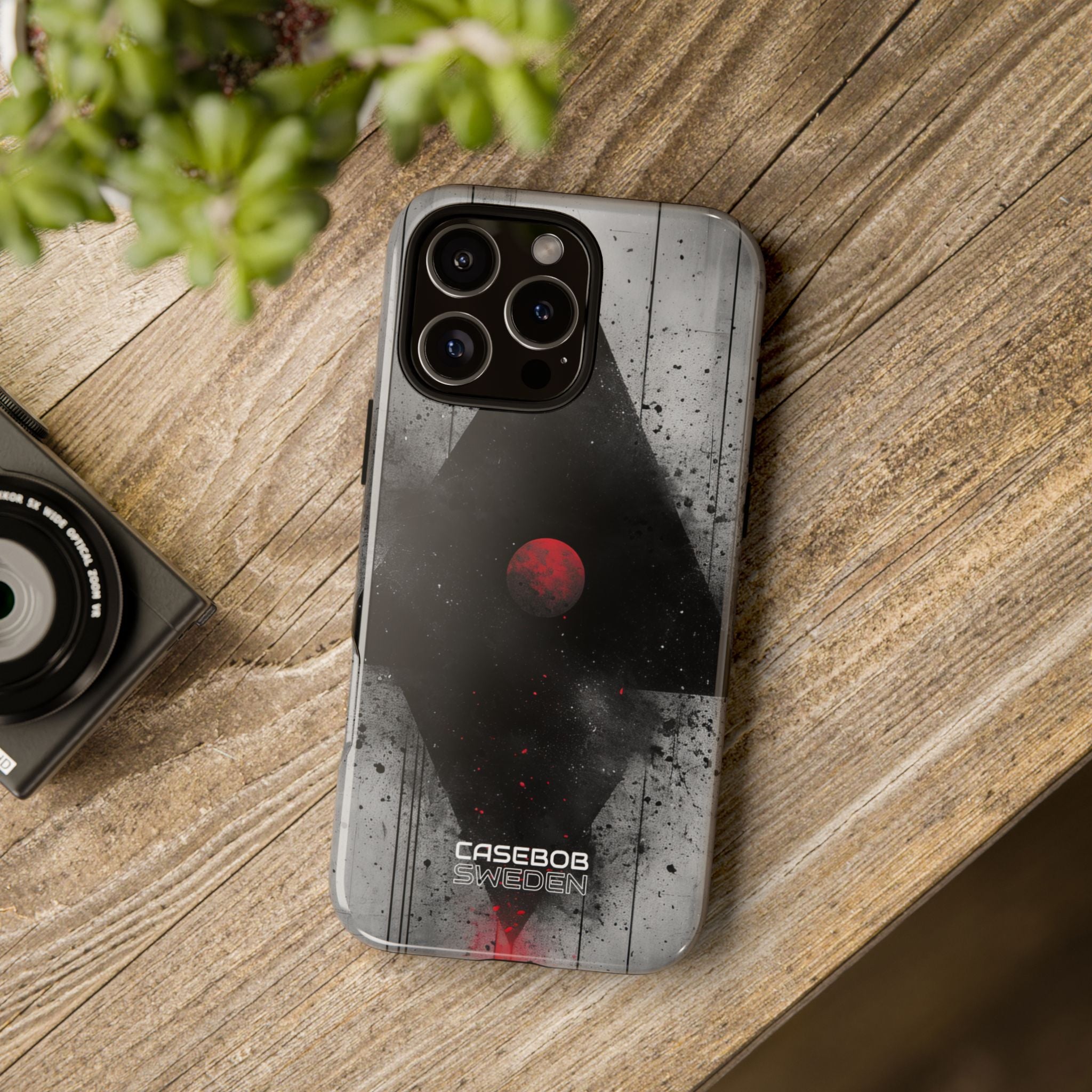 Crimson Core Geometry iPhone 16 - Tough