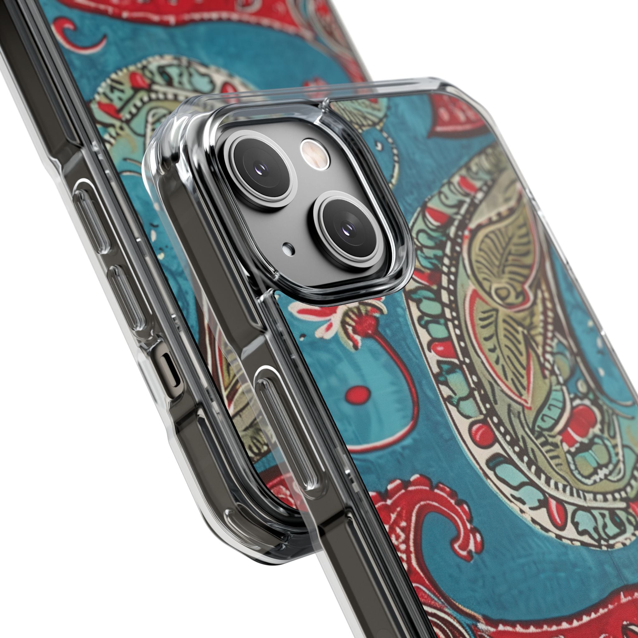 Paisley Floral Fusion iPhone 14 - Impact Clear+