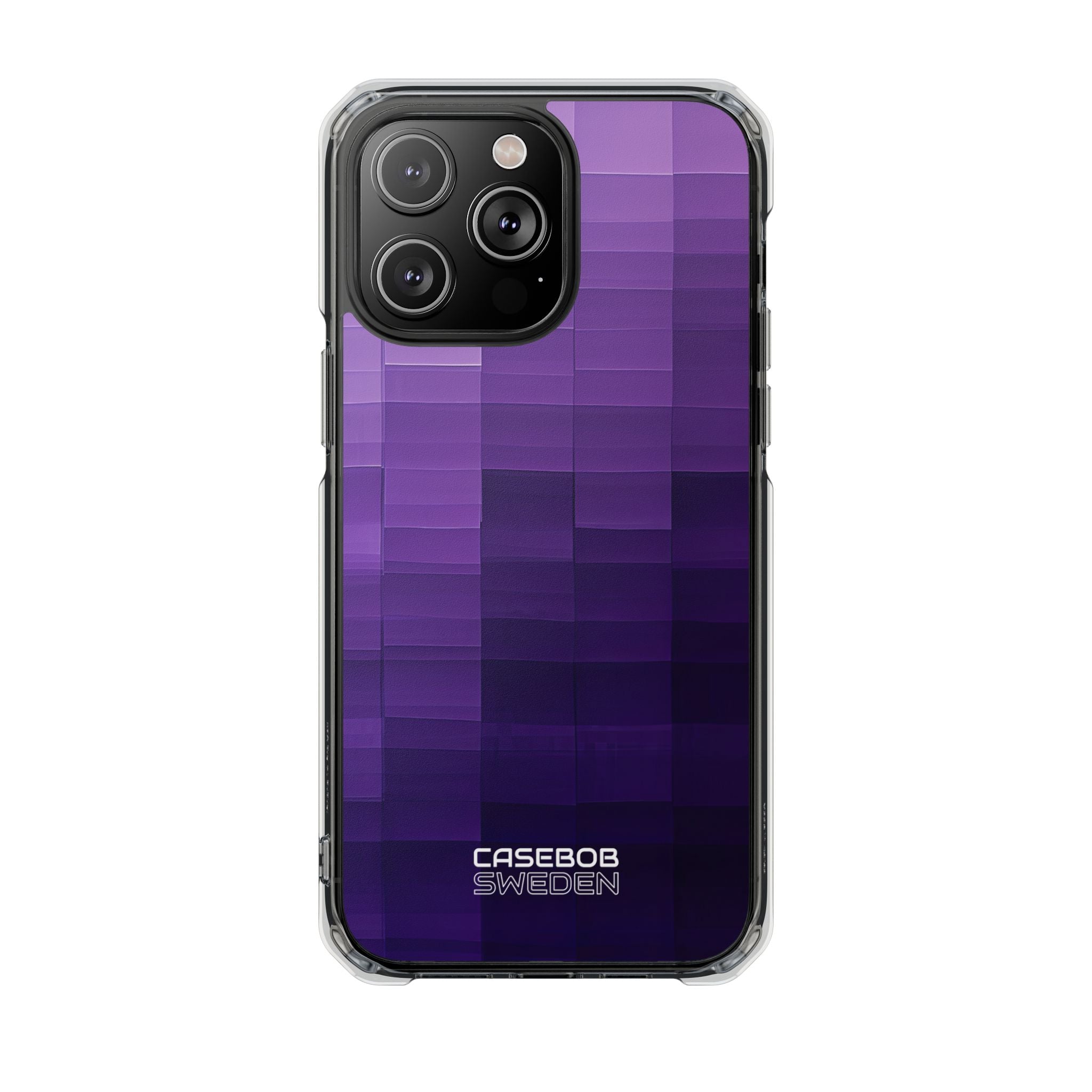 Purple Horizon Grid iPhone 14 - Impact Clear+