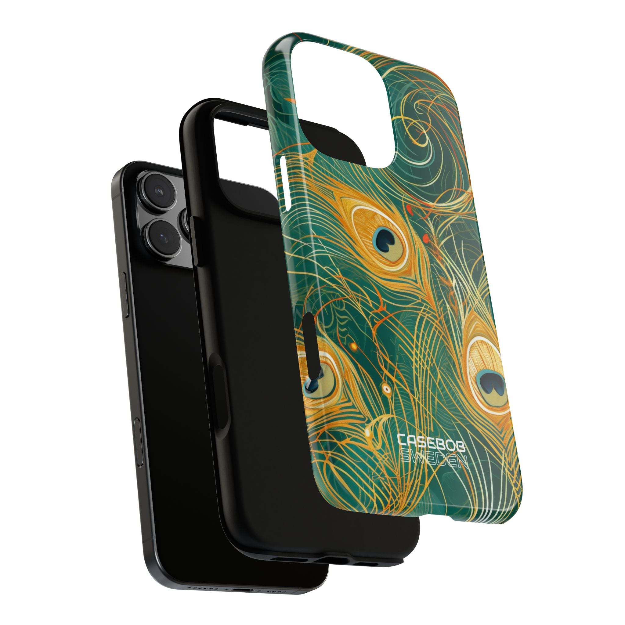 Vibrant Peacock Whirl iPhone 16 - Tough