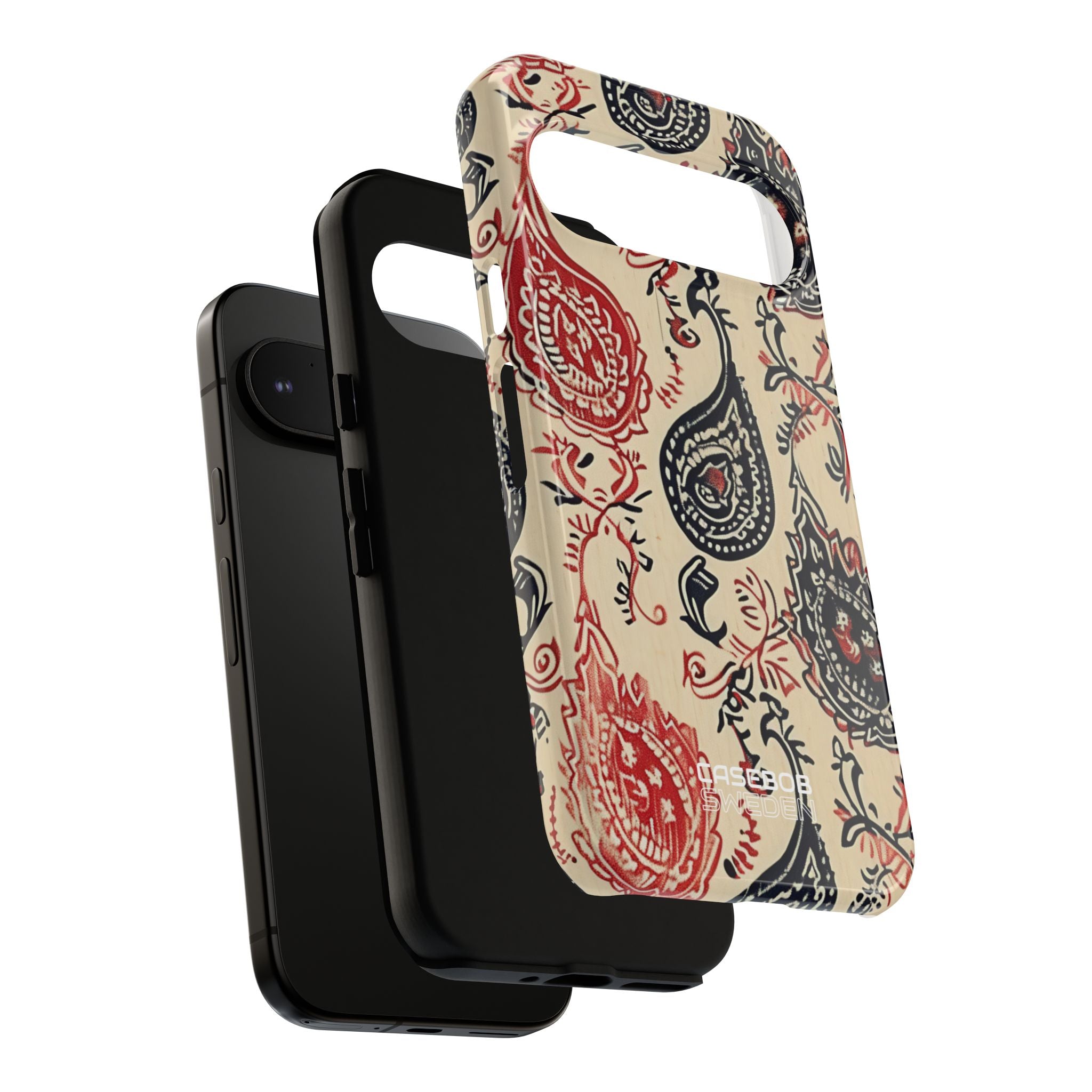 Navy Paisley Swirl Google Pixel 9 - Tough