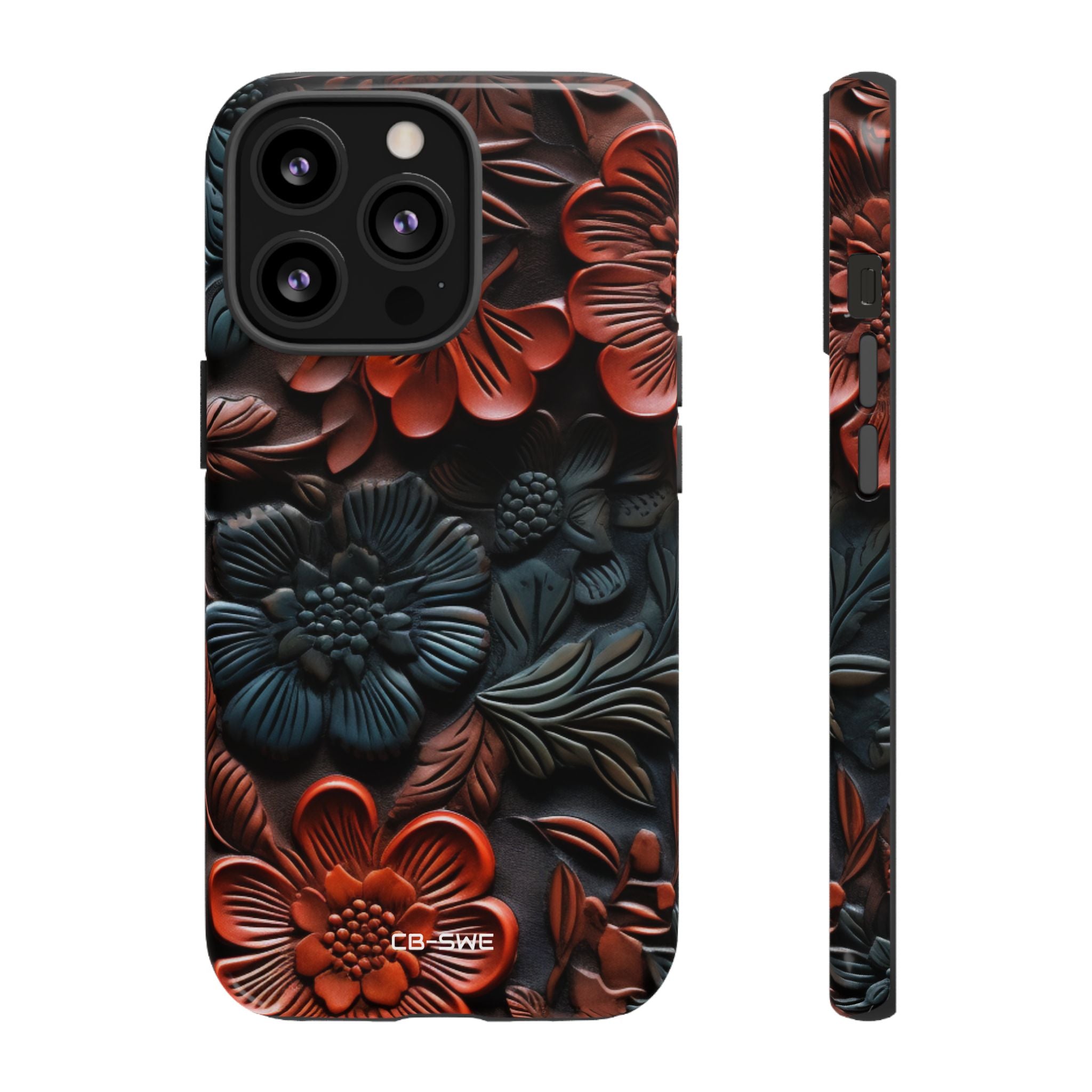 Sculpted Floral Elegance - iPhone Case