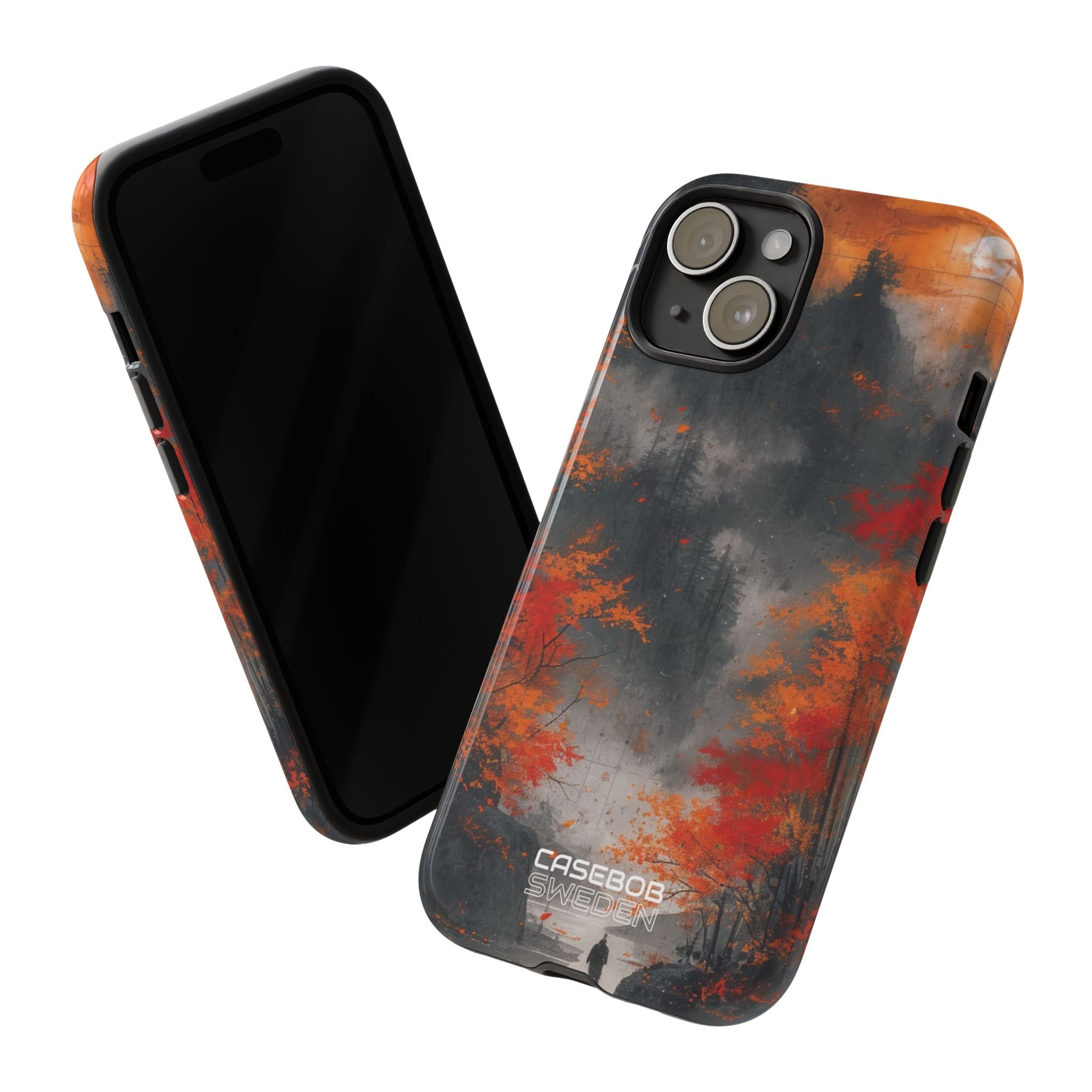 Crimson Mist Mountains iPhone 15 - Resistente