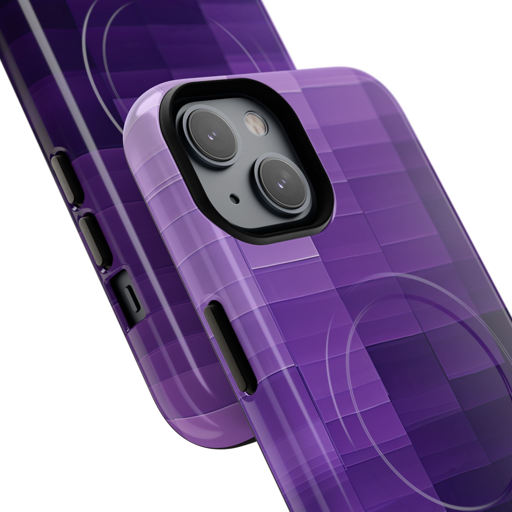 Purple Horizon Grid iPhone 14 - Tough+