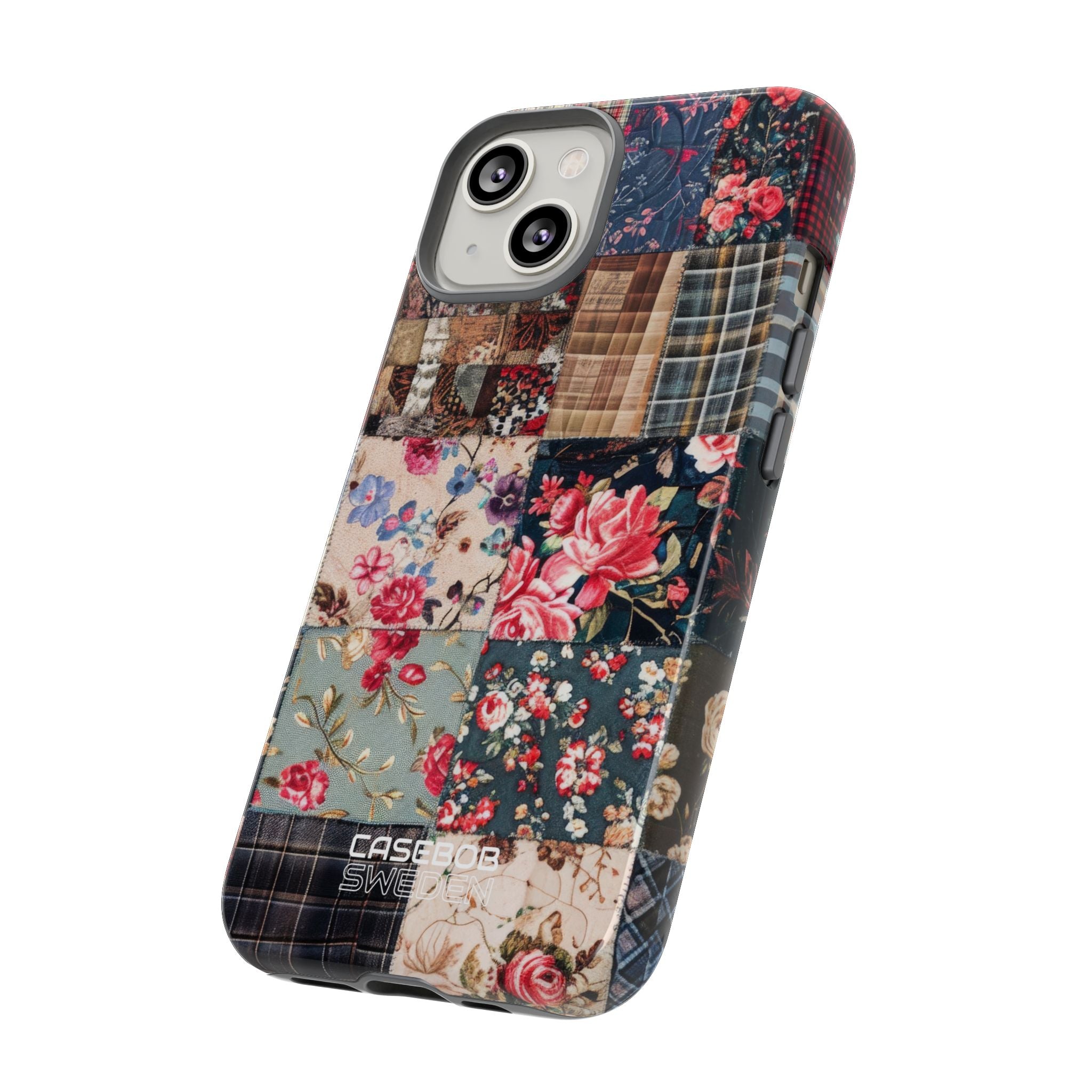 Patchwork floreale trapuntato iPhone 14 - Tough