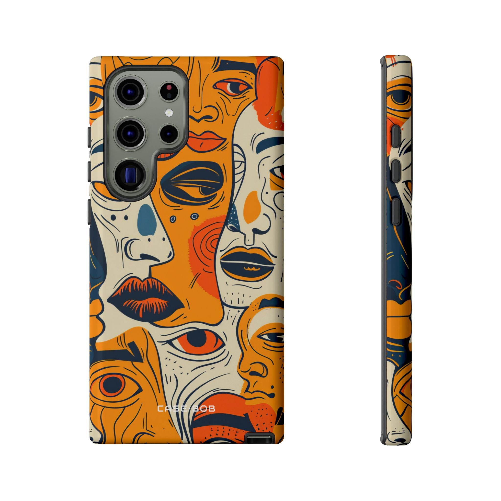Tangled Faces Sunset Samsung S23 Ultra Case - Tough