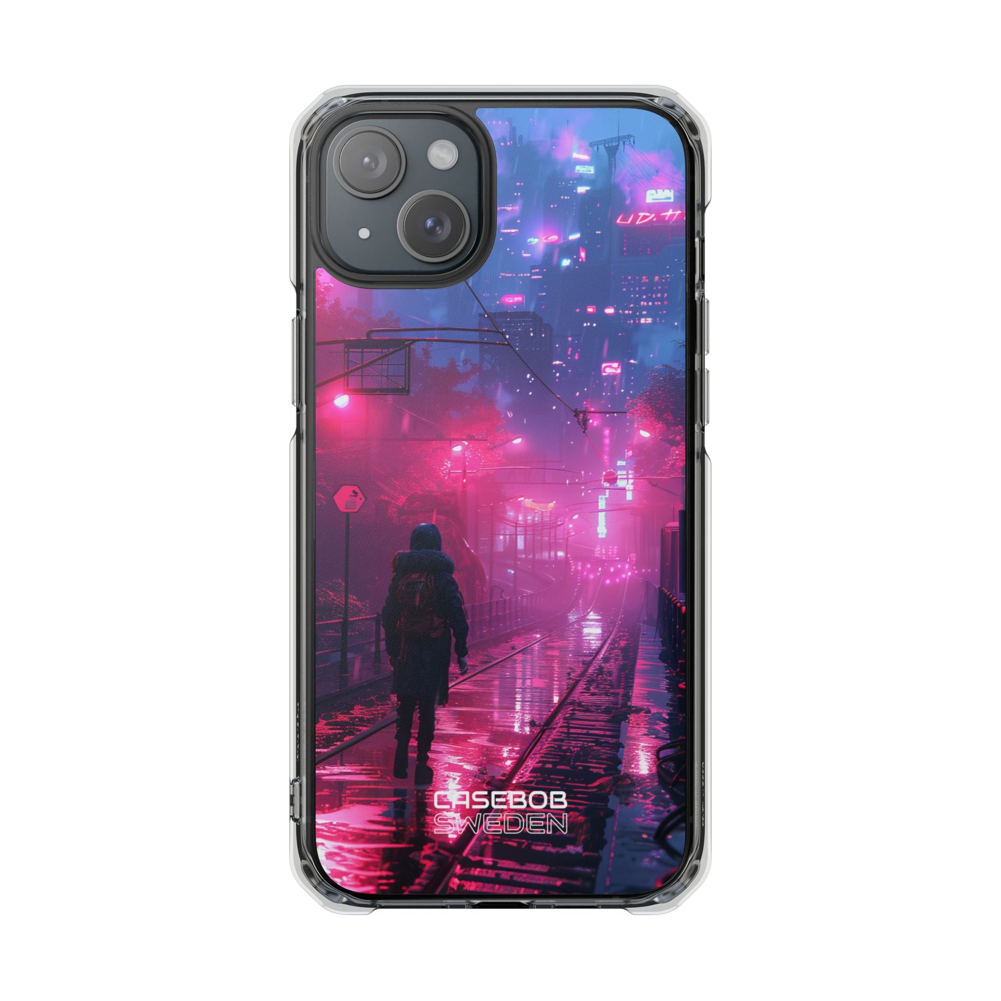 Neon Shadow City iPhone 15 - Impact Clear+
