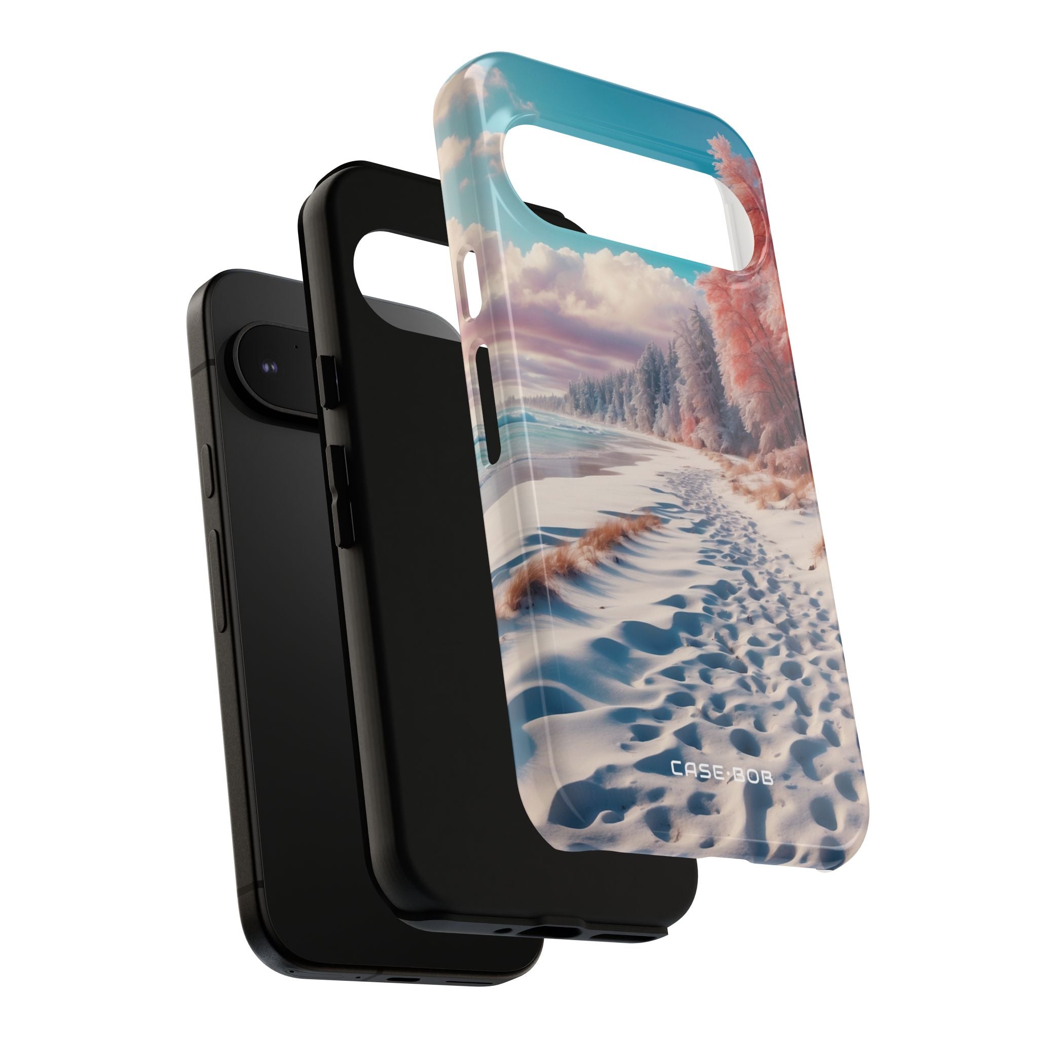 Snowy Footprints Google Pixel 9 Case - Tough