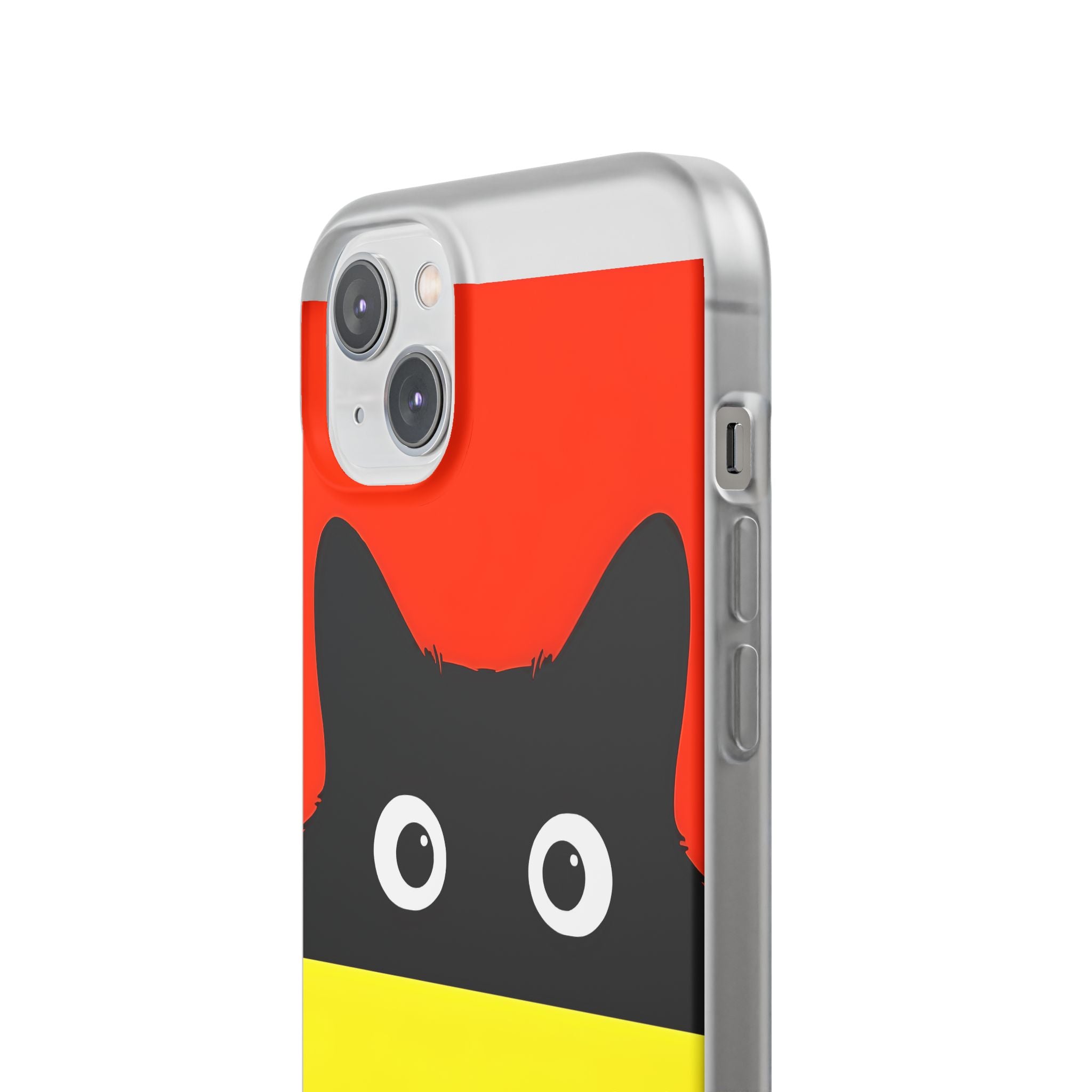 Peekaboo Cat Crimson iPhone 14 Plus Case - Soft