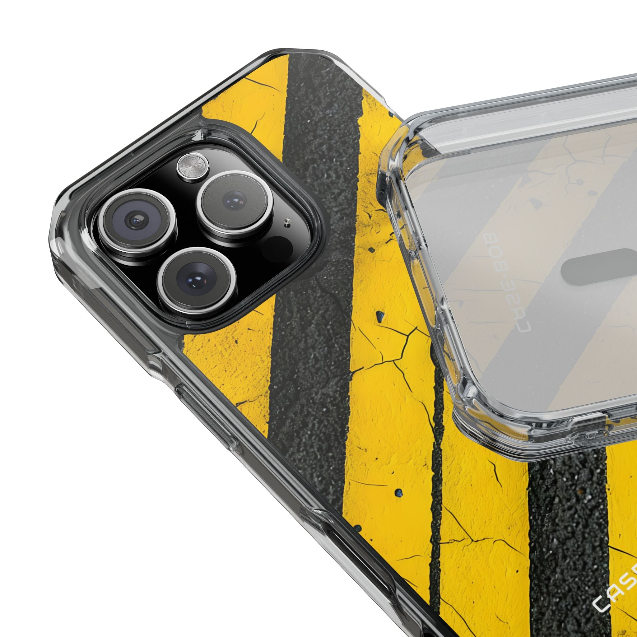 Yellow Stripe Distress iPhone 16 Pro Case - Impact