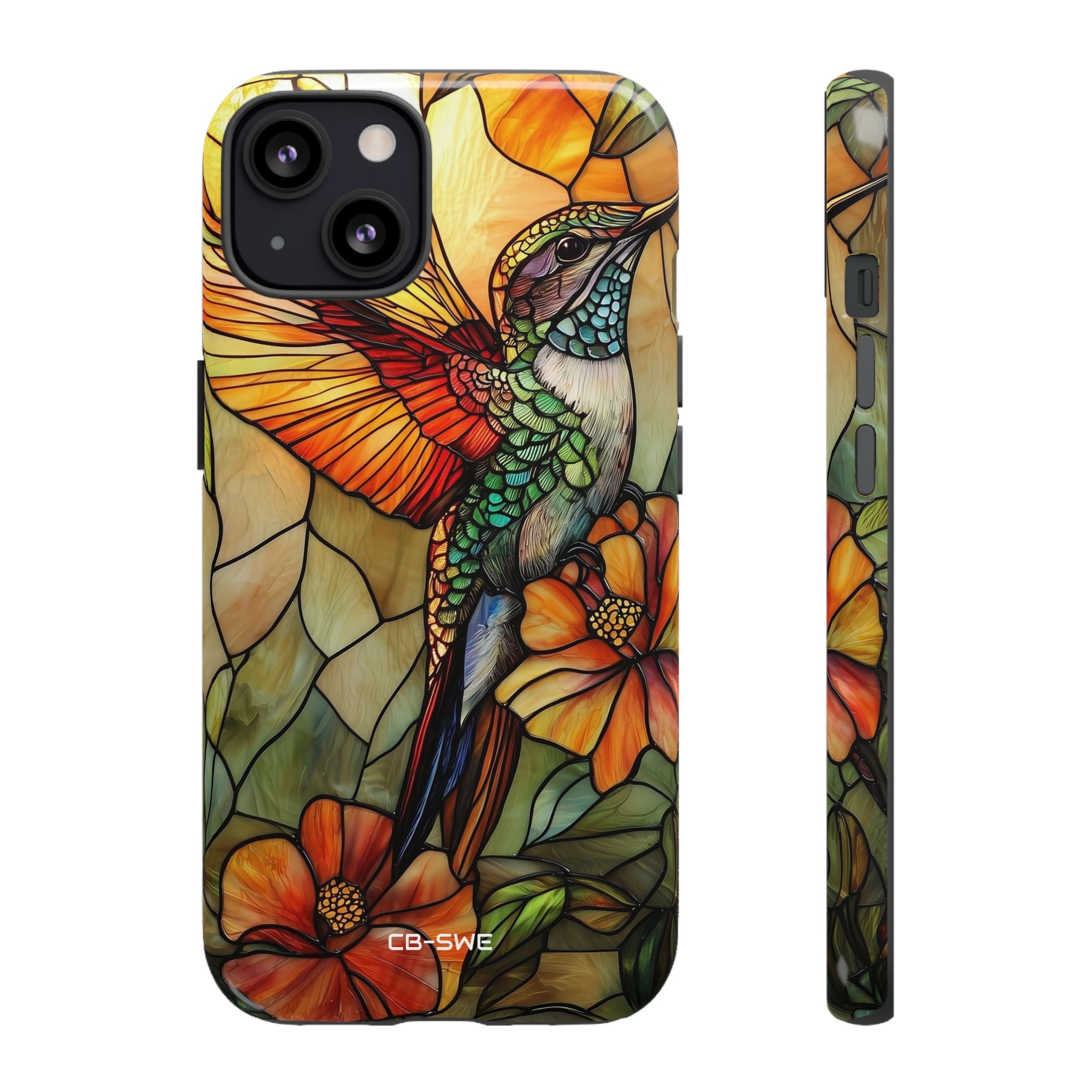 Hummingbird Dances Among Flowers - iPhone Case