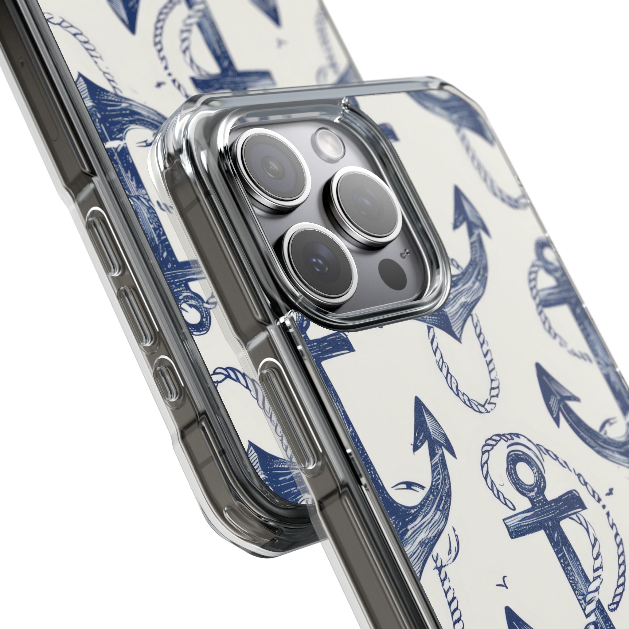 Navy Anchor Loop iPhone 15 Pro Max Case - Impact