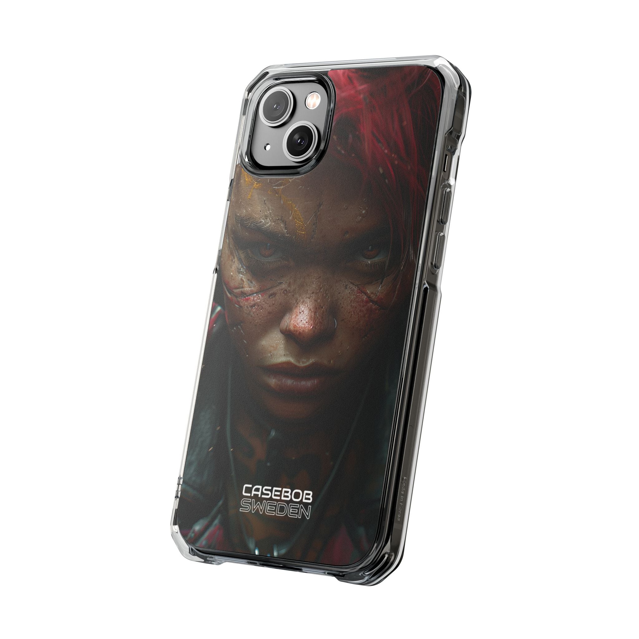 Cyberpunk Rebel Portrait iPhone 14 - Impact Clear+