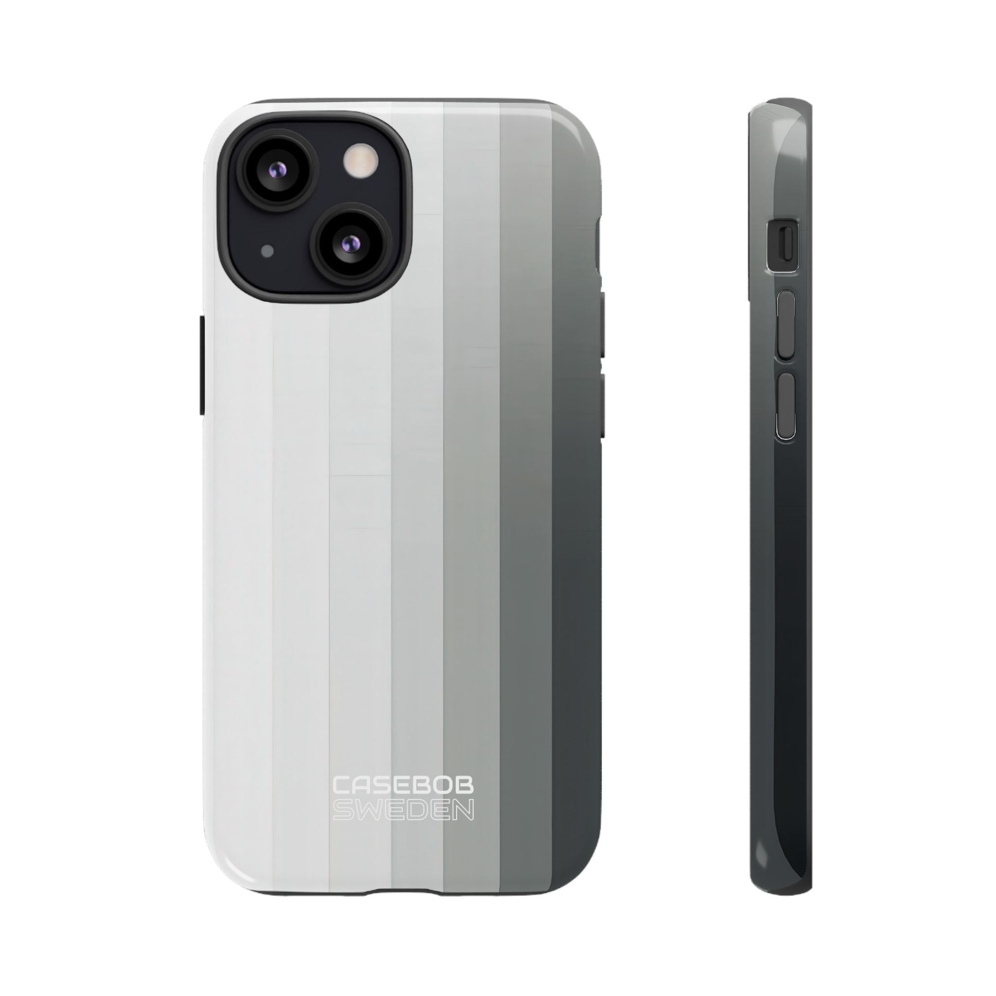 Silver Gradient Stripes iPhone 13 - Tough
