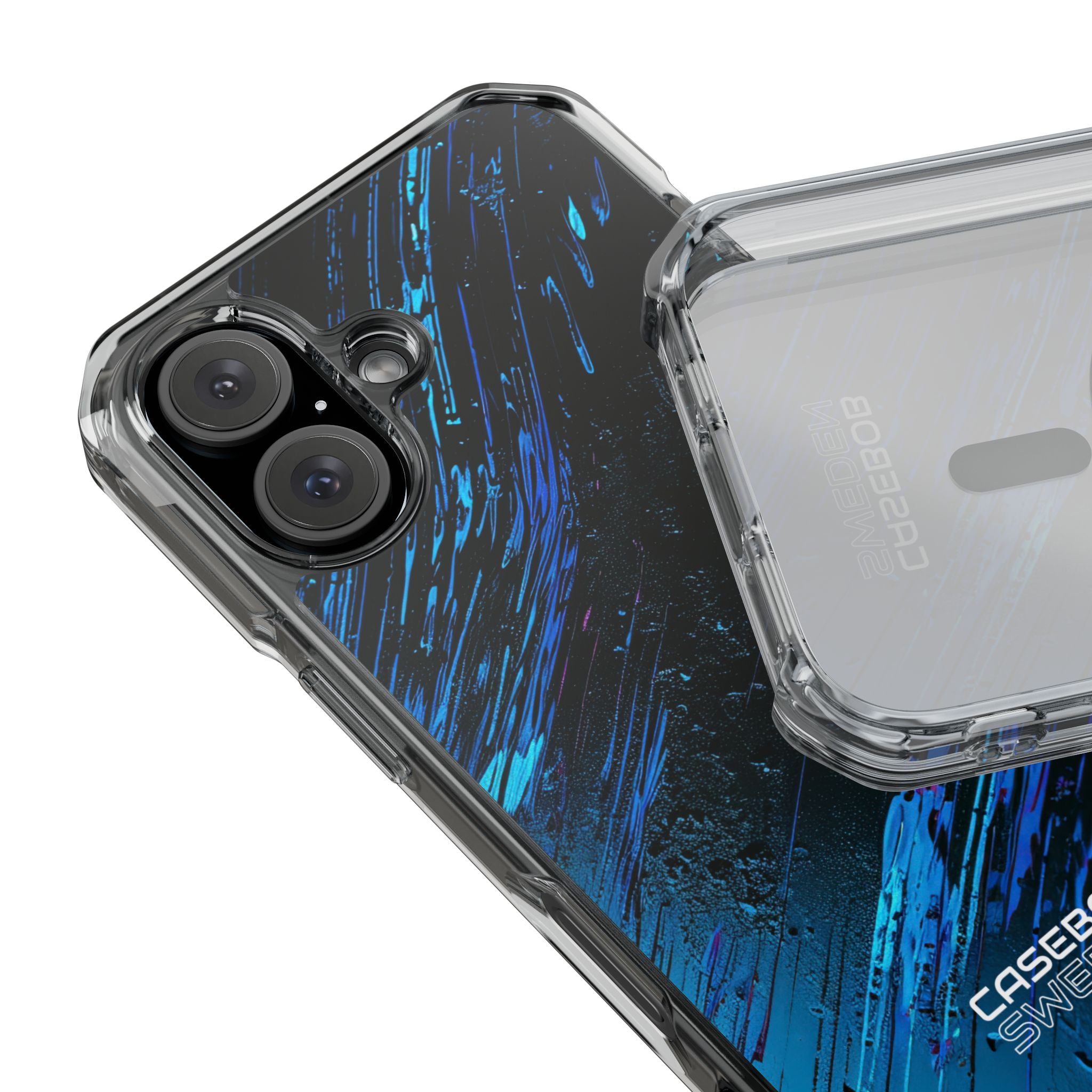 Midnight Blue Currents iPhone 16 - Impact Clear+