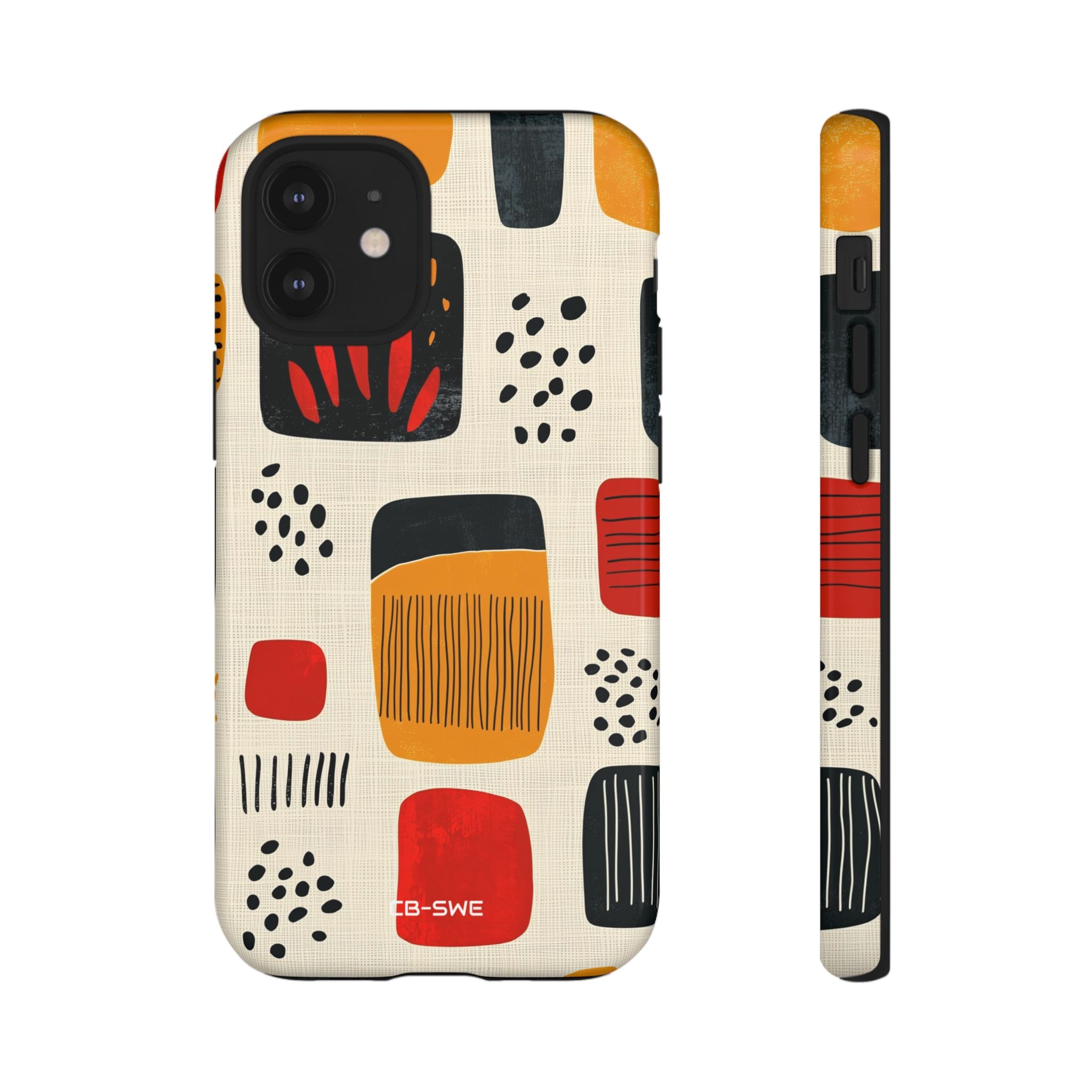 Vibrant Shapes Dance - iPhone Case