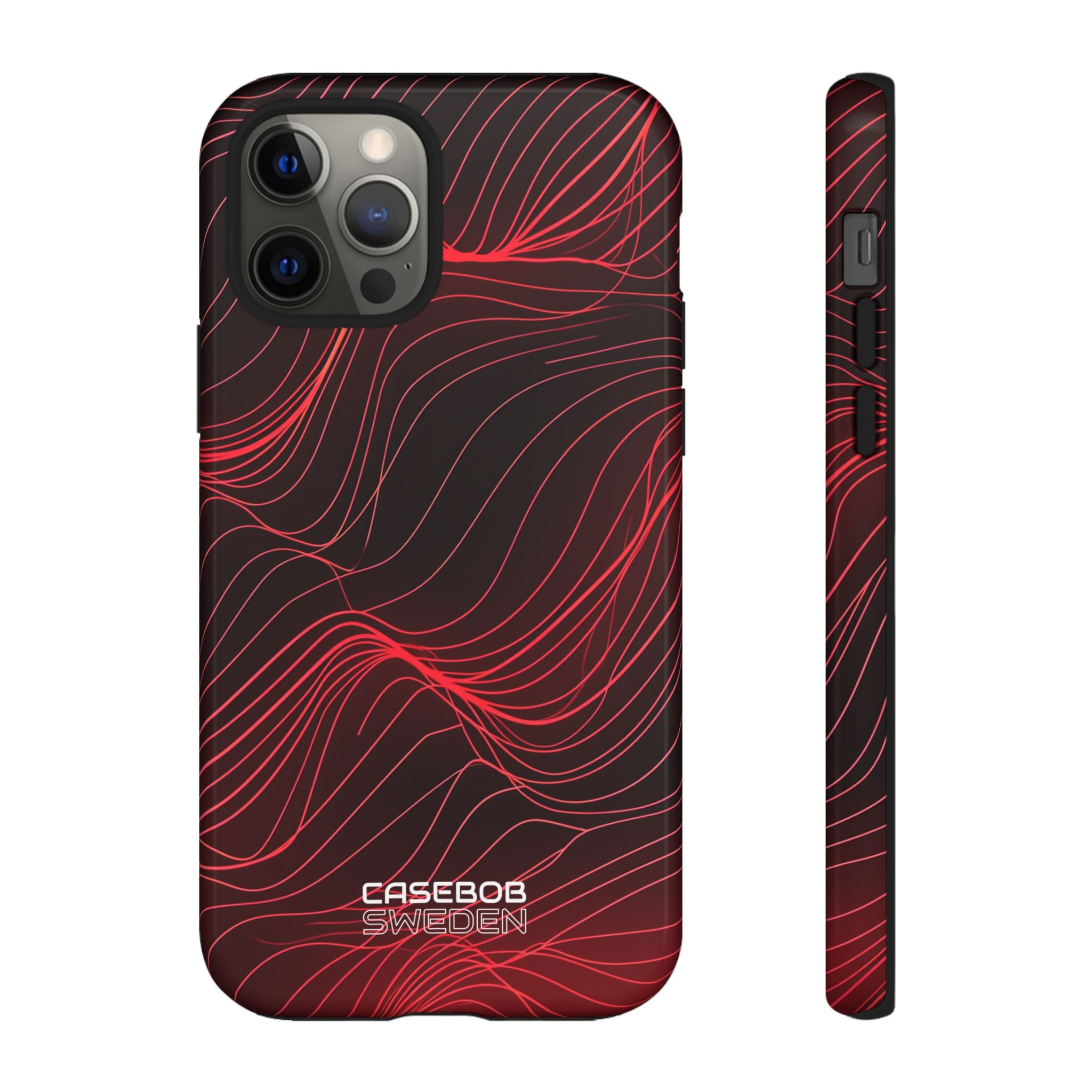 Crimson Waveform Flow iPhone 12 - Tough