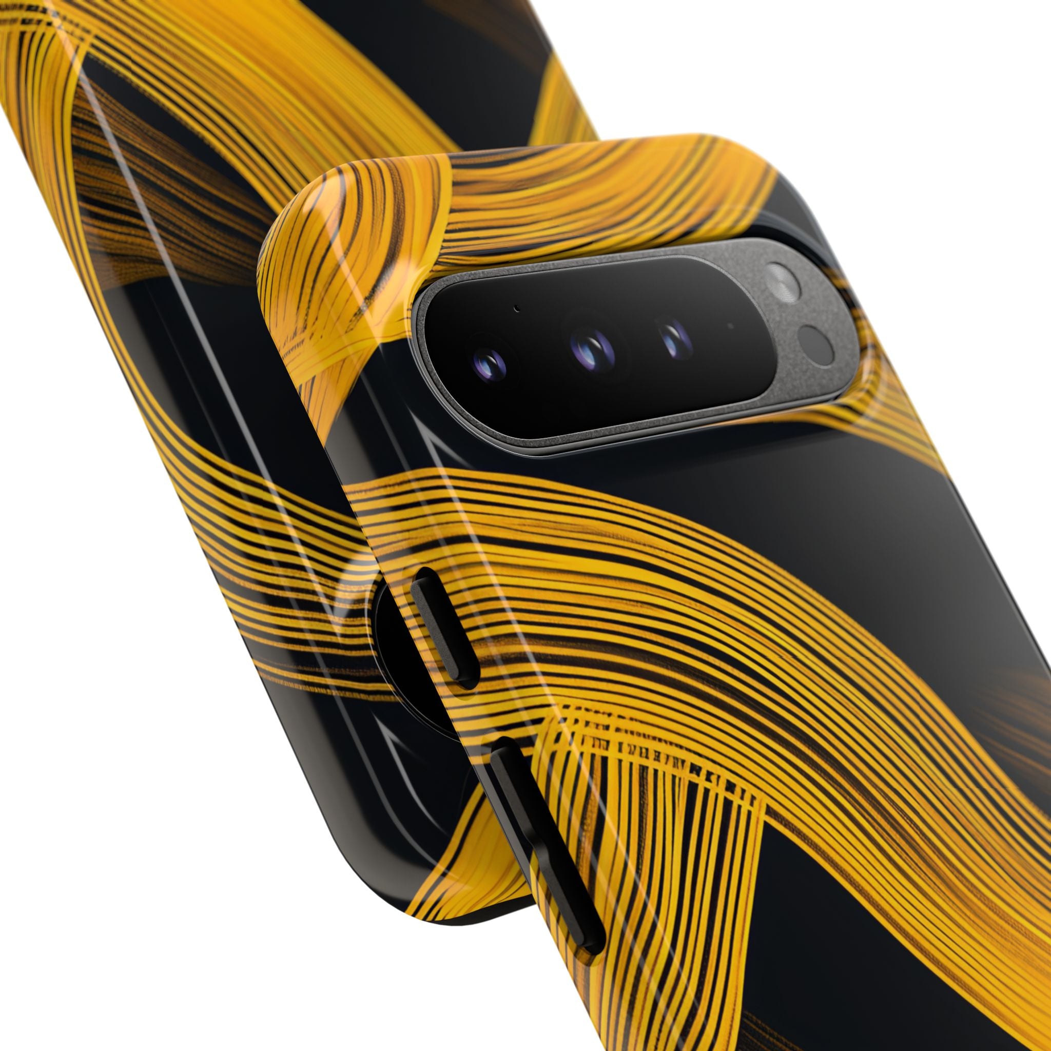 Yellow Flow Lines Google Pixel 9 - Tough