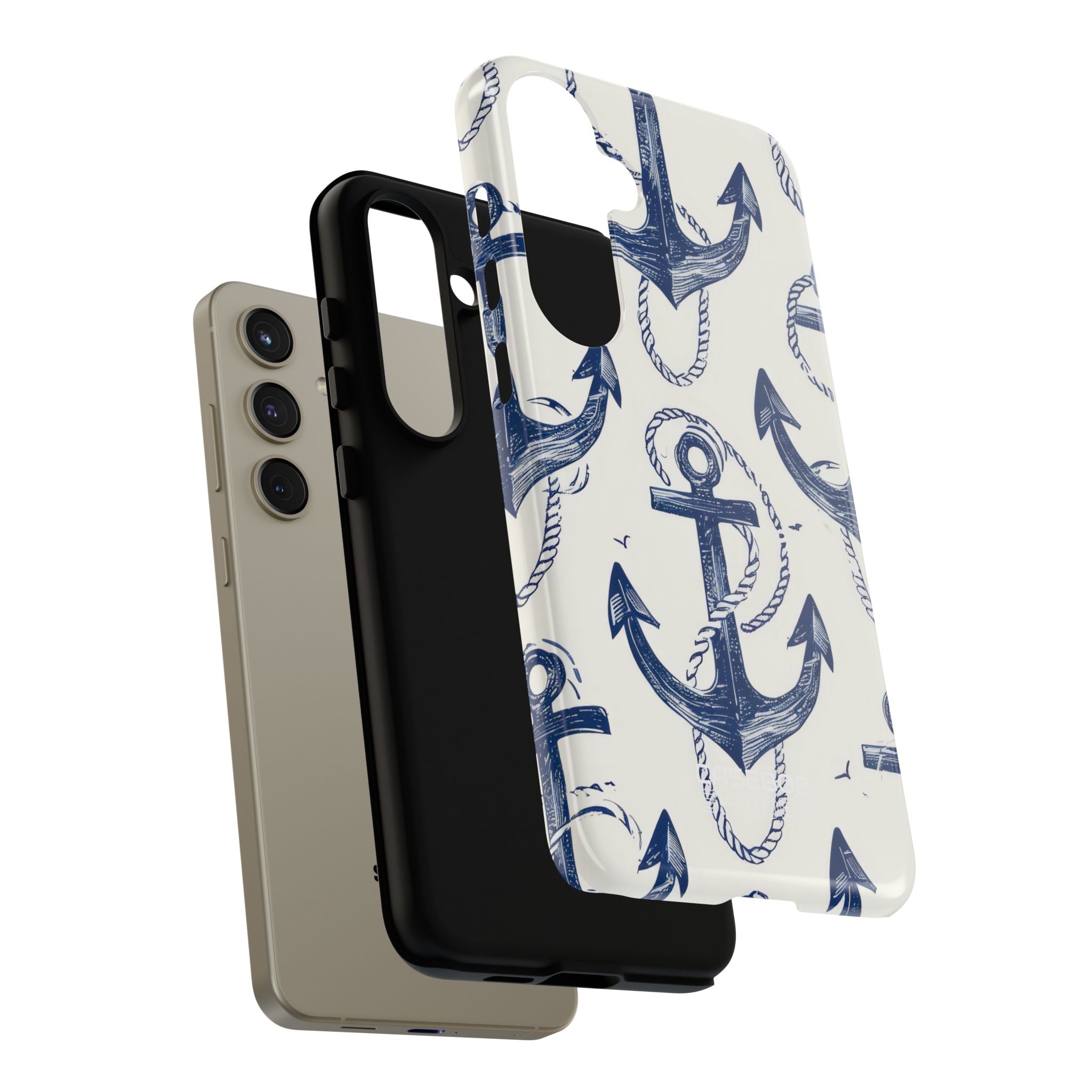 Arazzo con ancora blu navy Samsung S24 - Tough