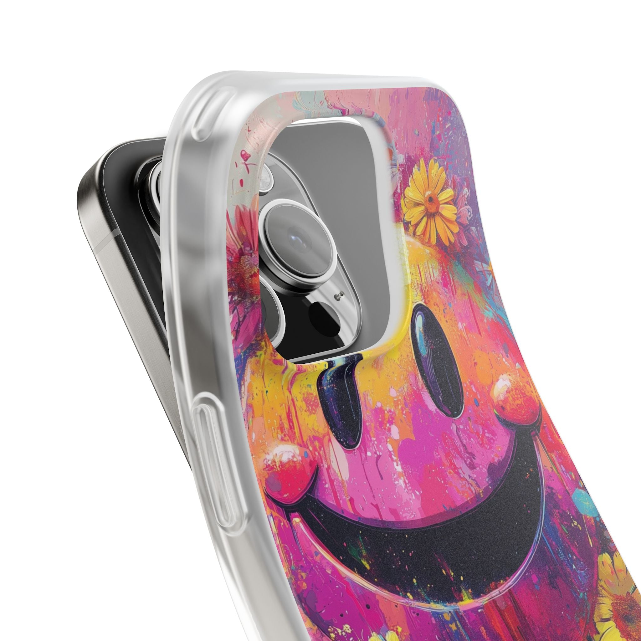 Smiley Bloom iPhone 16 Pro Case - Soft