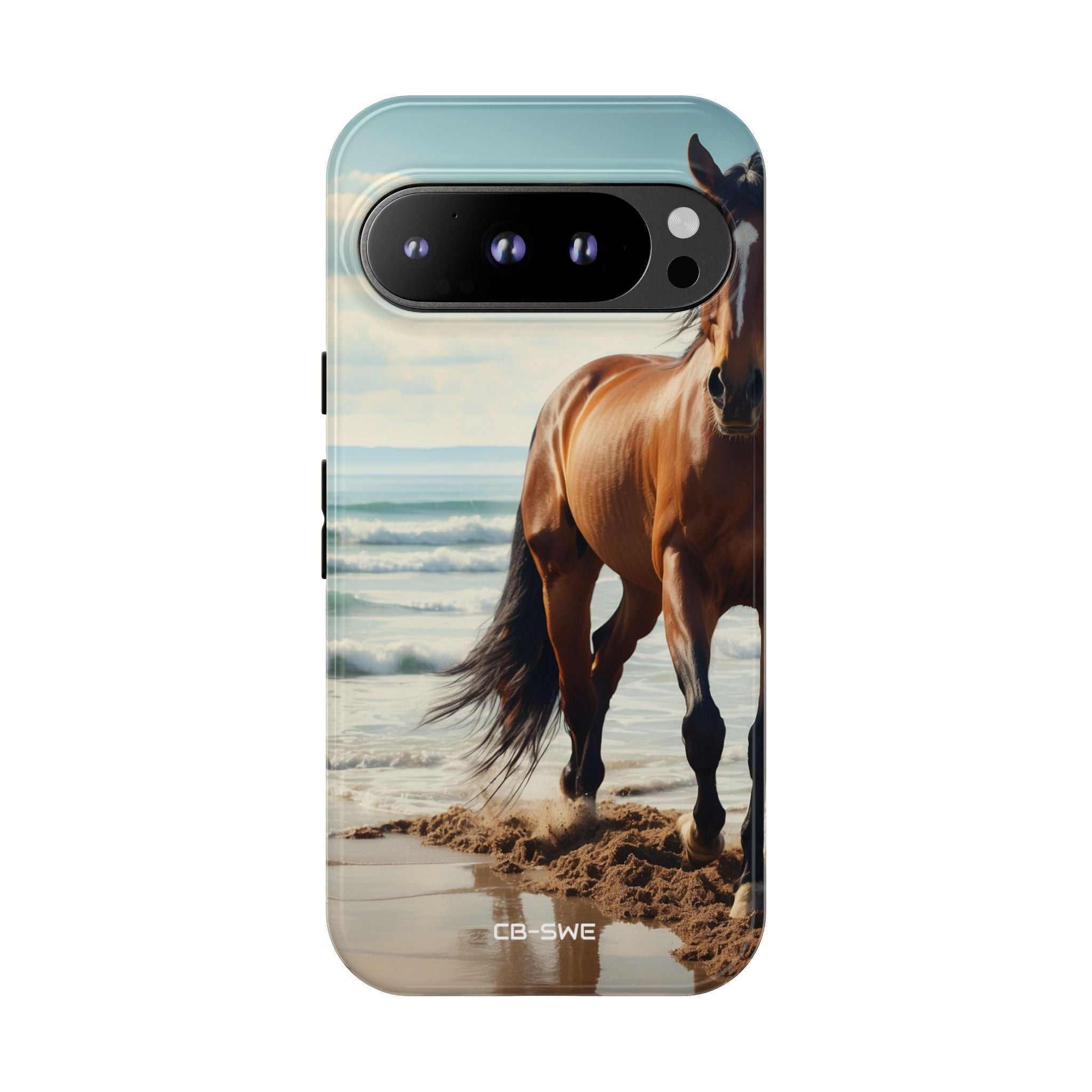 Horse Gallops Shoreline - Google Pixel Case