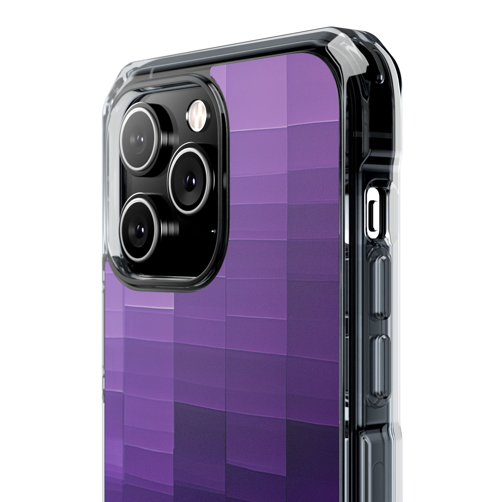 Purple Horizon Grid iPhone 14 - Impact Clear+