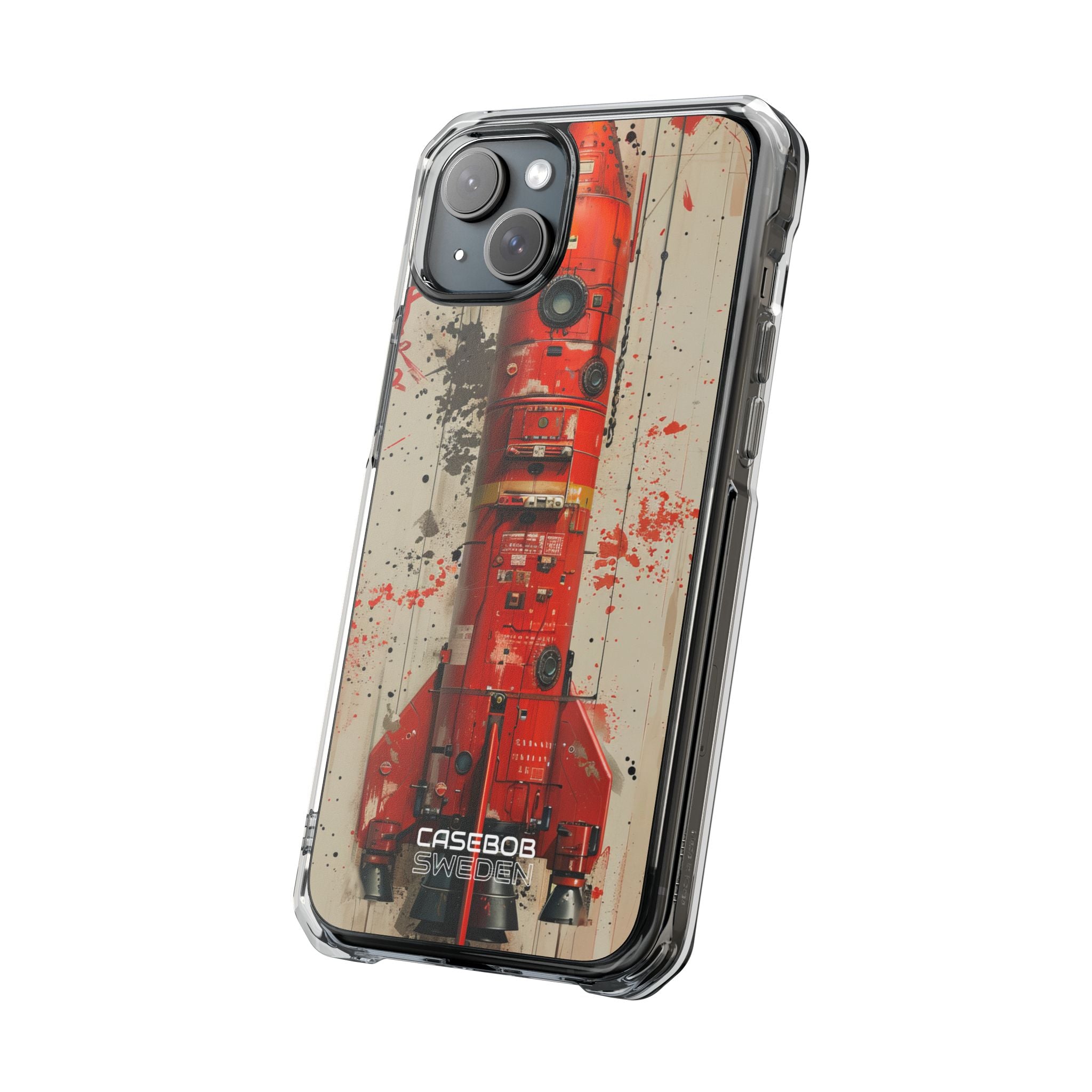 Crimson Rocket Burst iPhone 15 - Impact Clear+