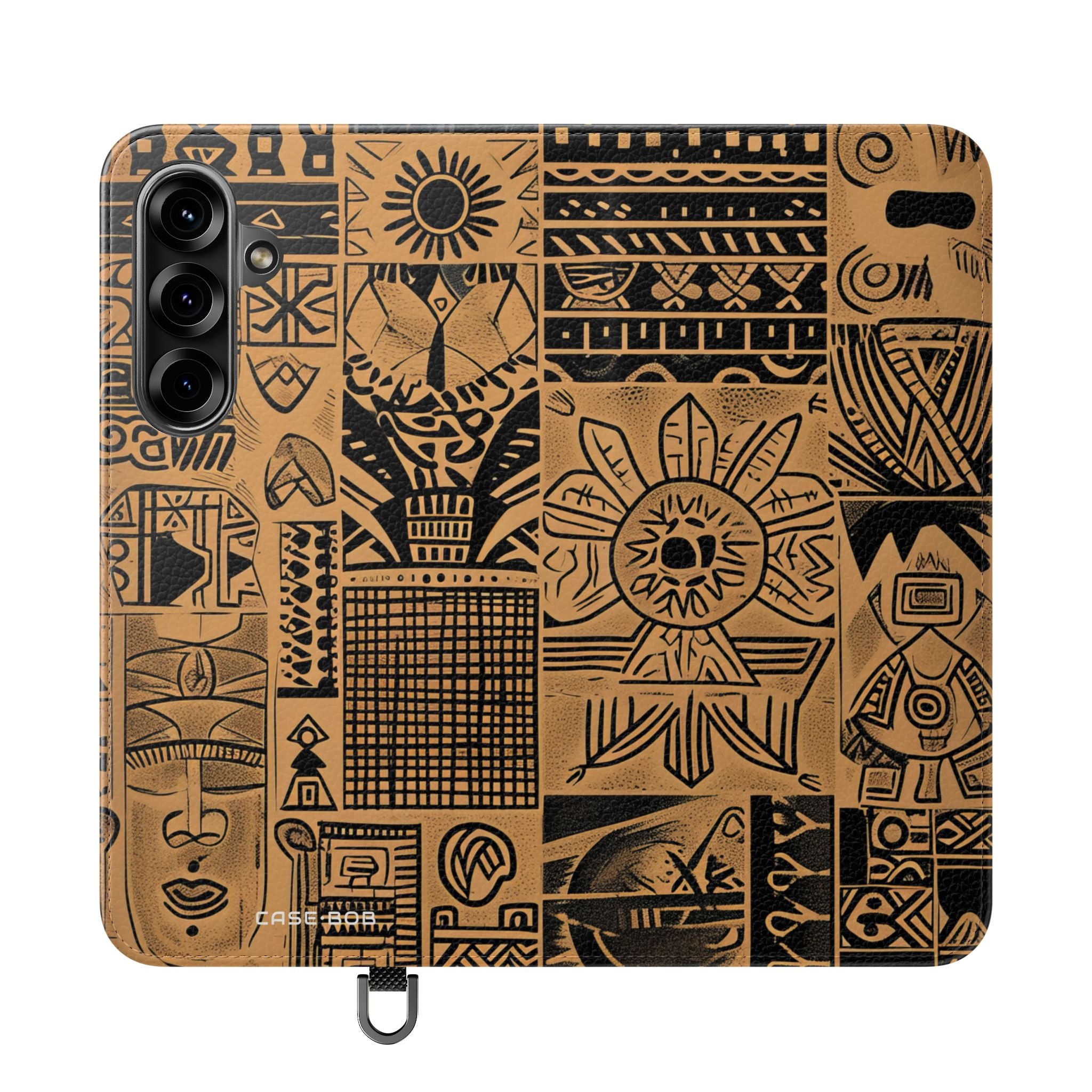 Celestial Faces Brown - Samsung S25+ Case - Lompakko