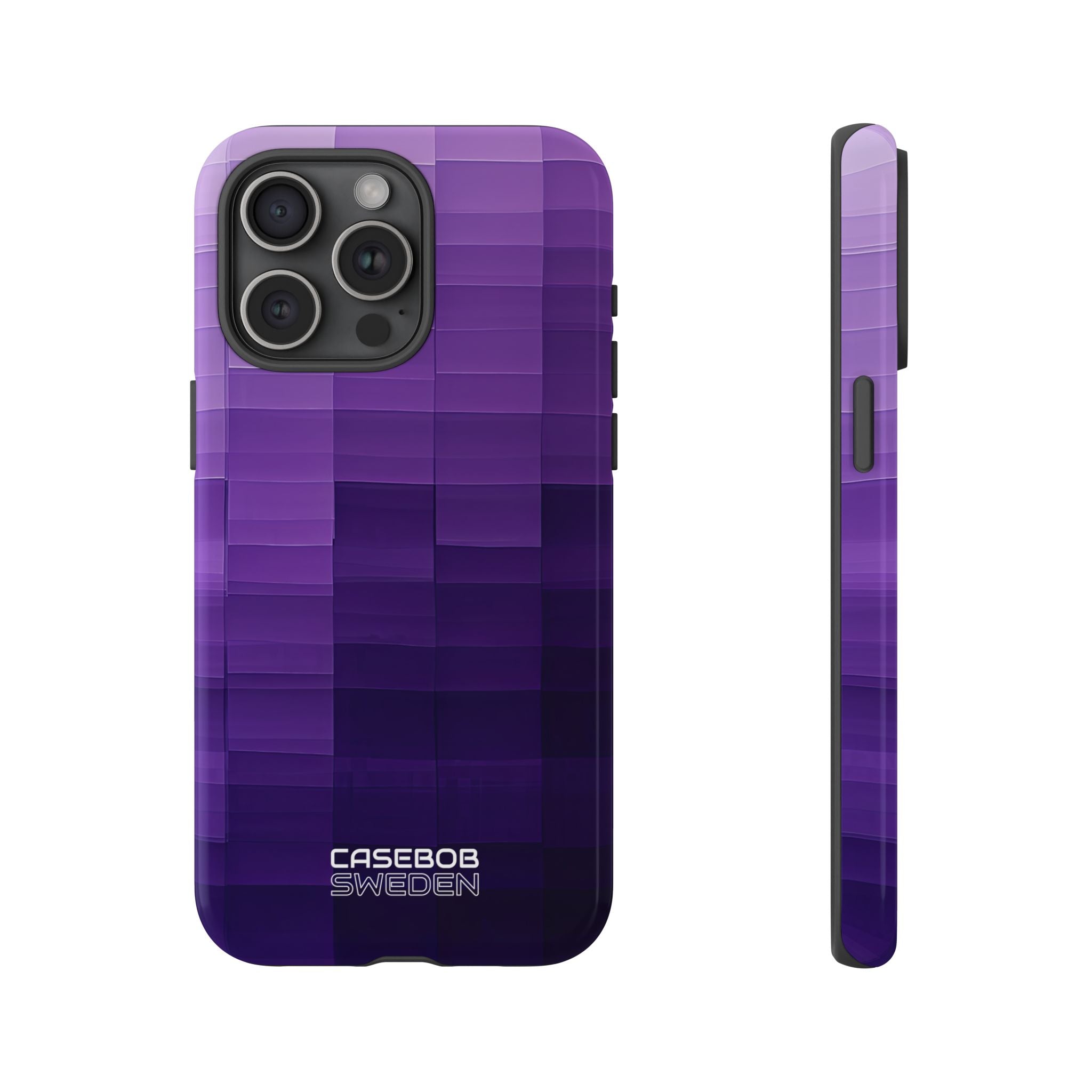 Purple Horizon Grid iPhone 15 - Tough