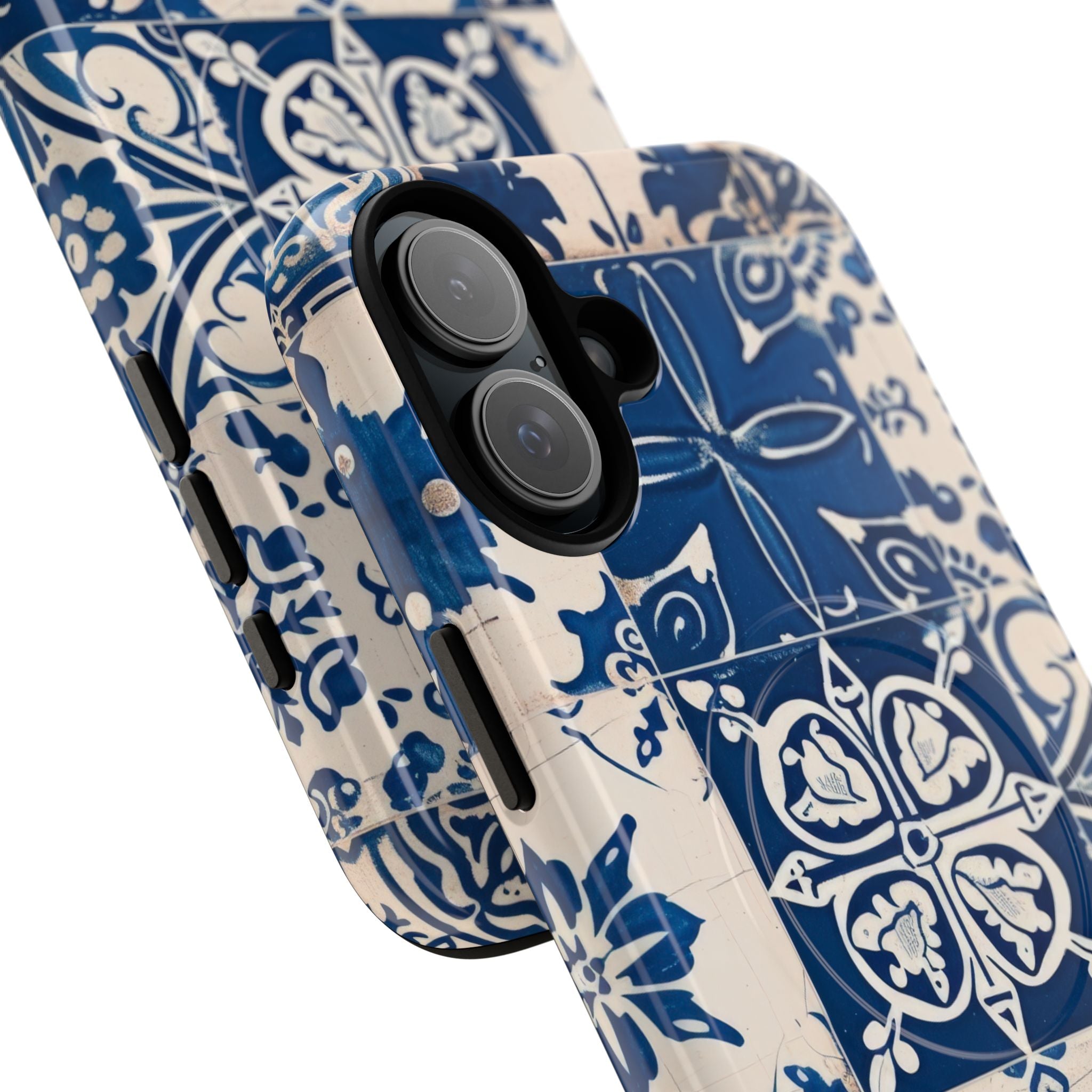 Ornate Blue Tiles iPhone 16 - Tough+