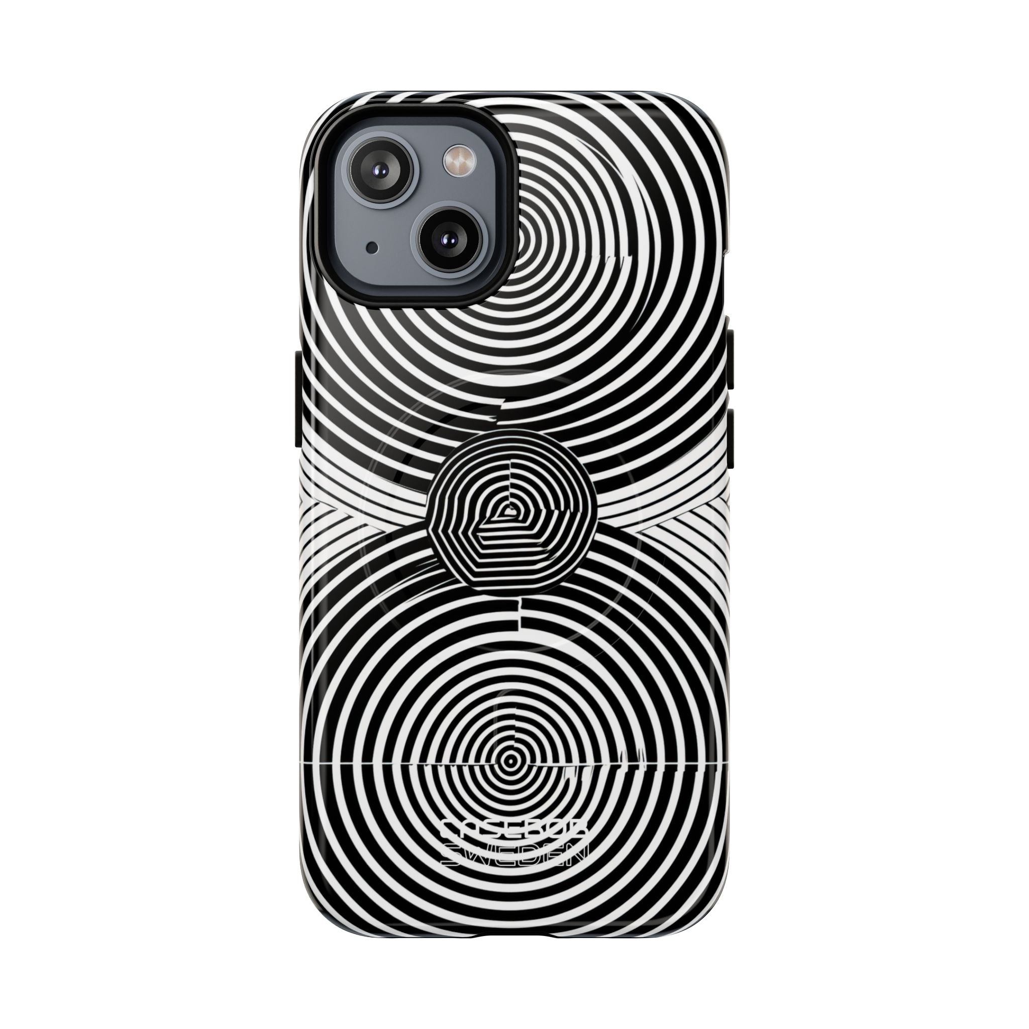 Monochrome Spiral Motion iPhone 14 - Tough+