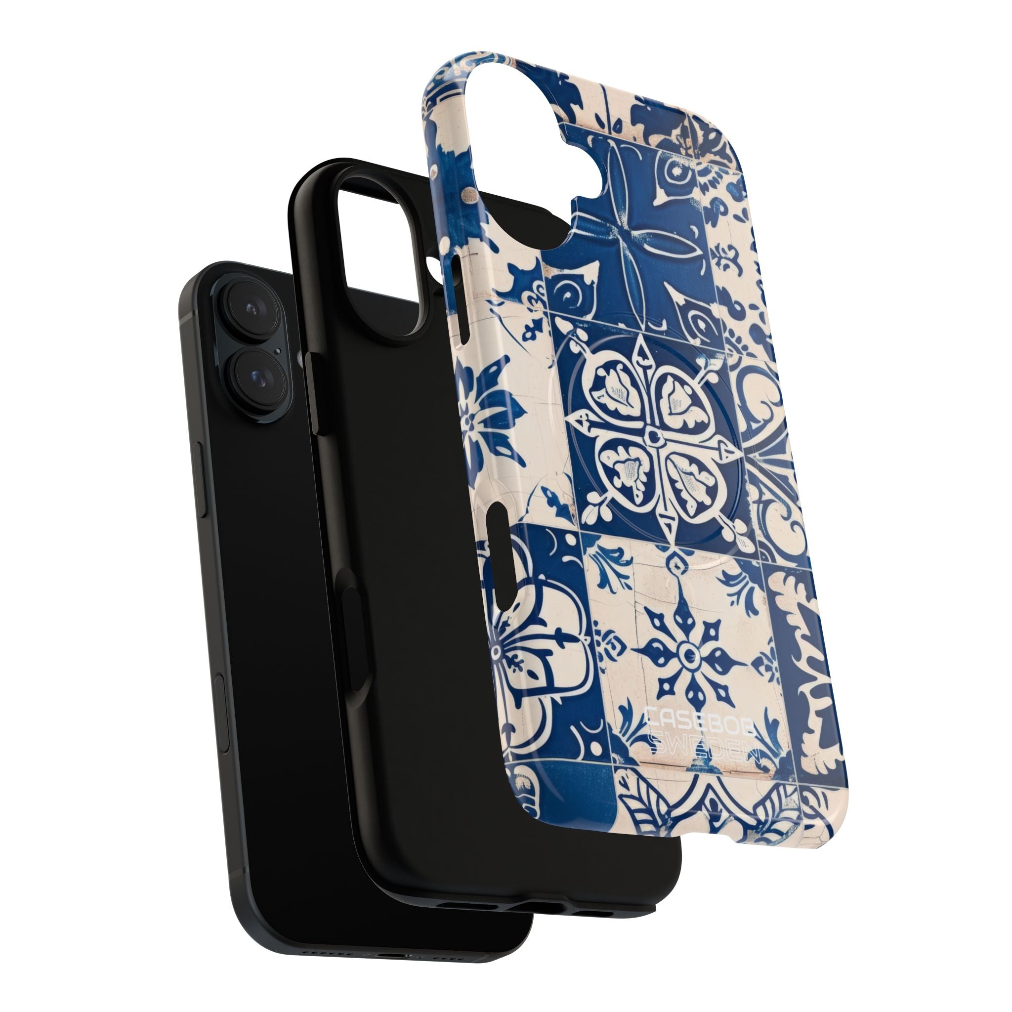 Ornate Blue Tiles iPhone 16 - Tough+