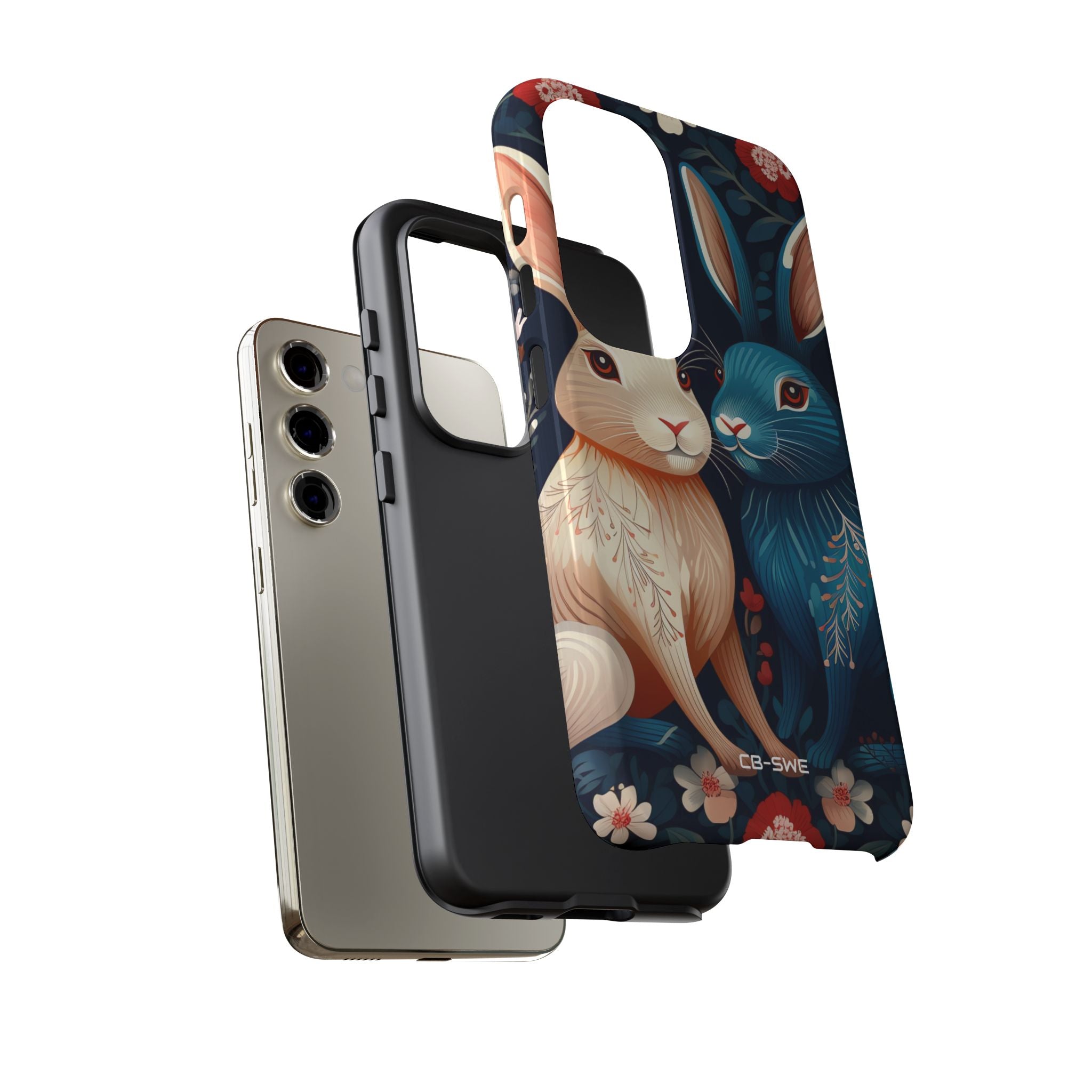 Rabbits Embrace Blossoms - Samsung Case