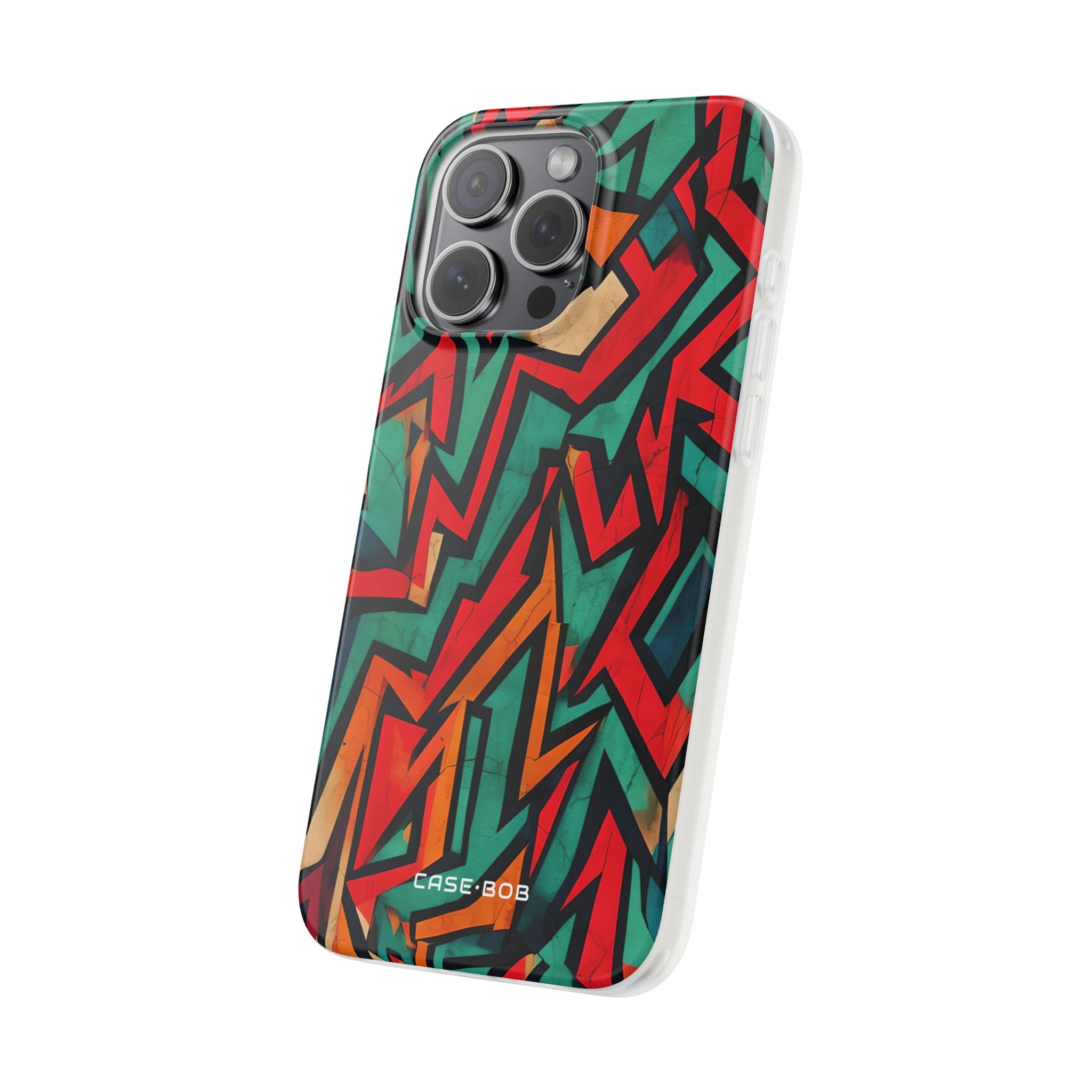 Crimson Zigzag iPhone 15 Pro Max Case - Soft
