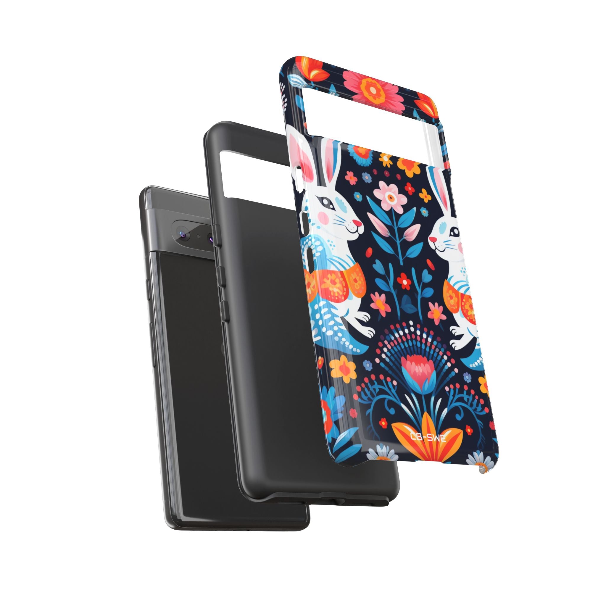 Bunnies Hop Flowers - Google Pixel Case
