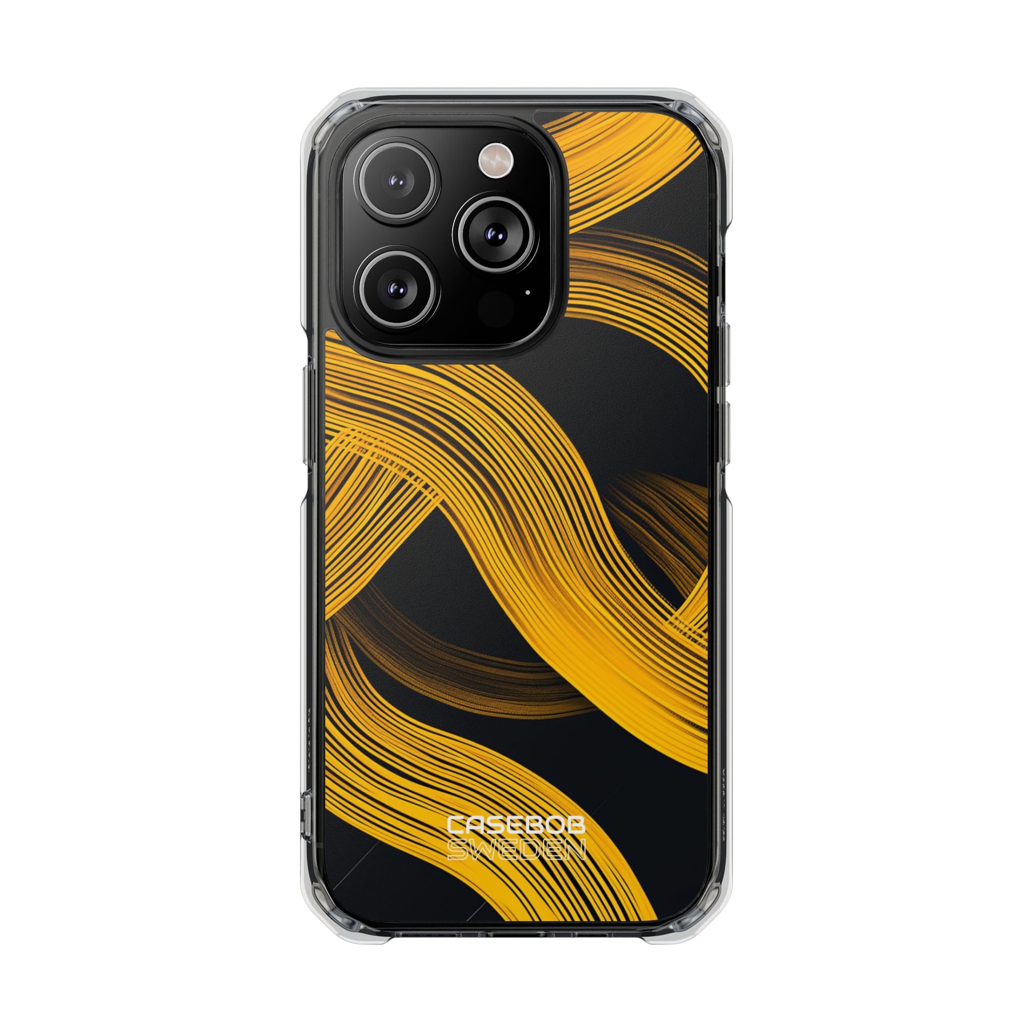Yellow Flow Lines iPhone 14 - Impact Clear+