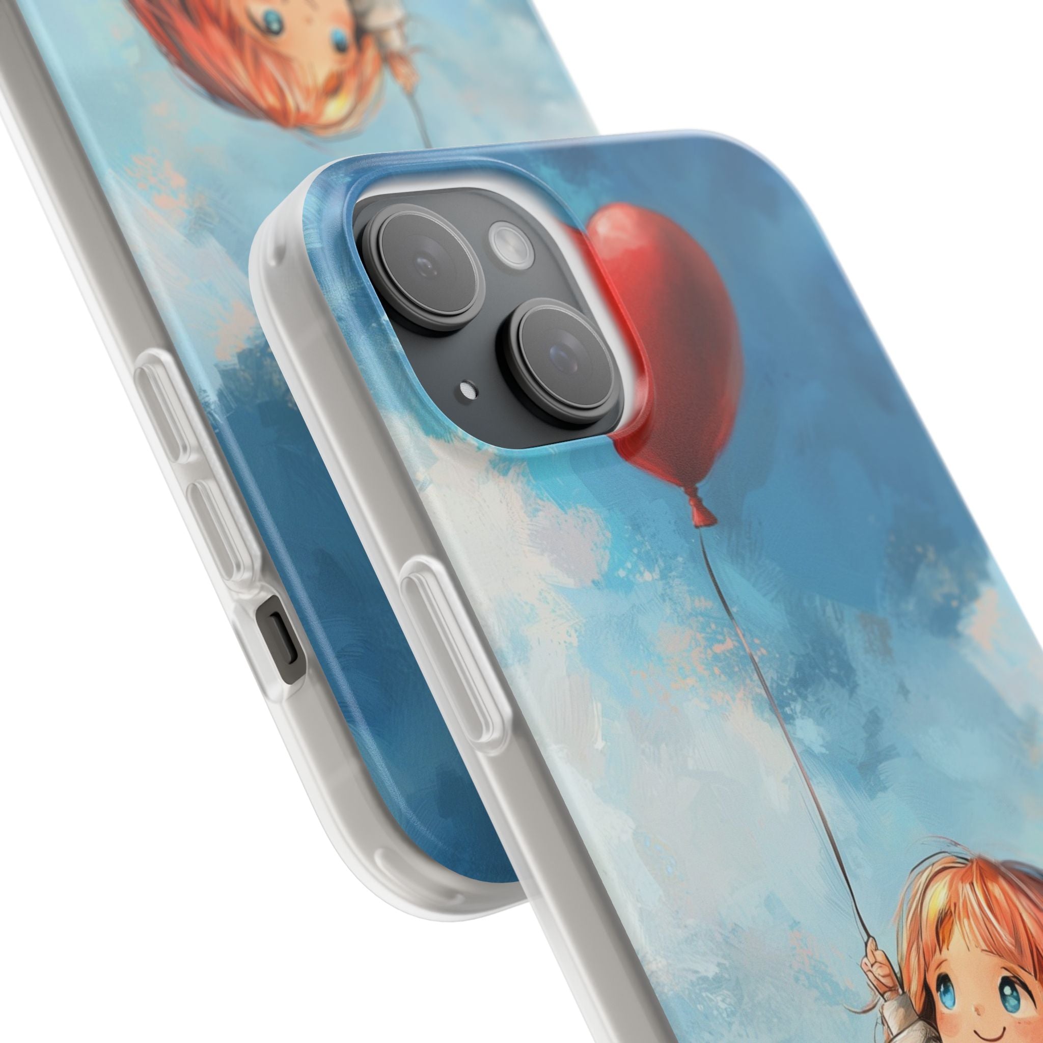 Heart Balloon Whimsy iPhone 15 Plus Case - Soft